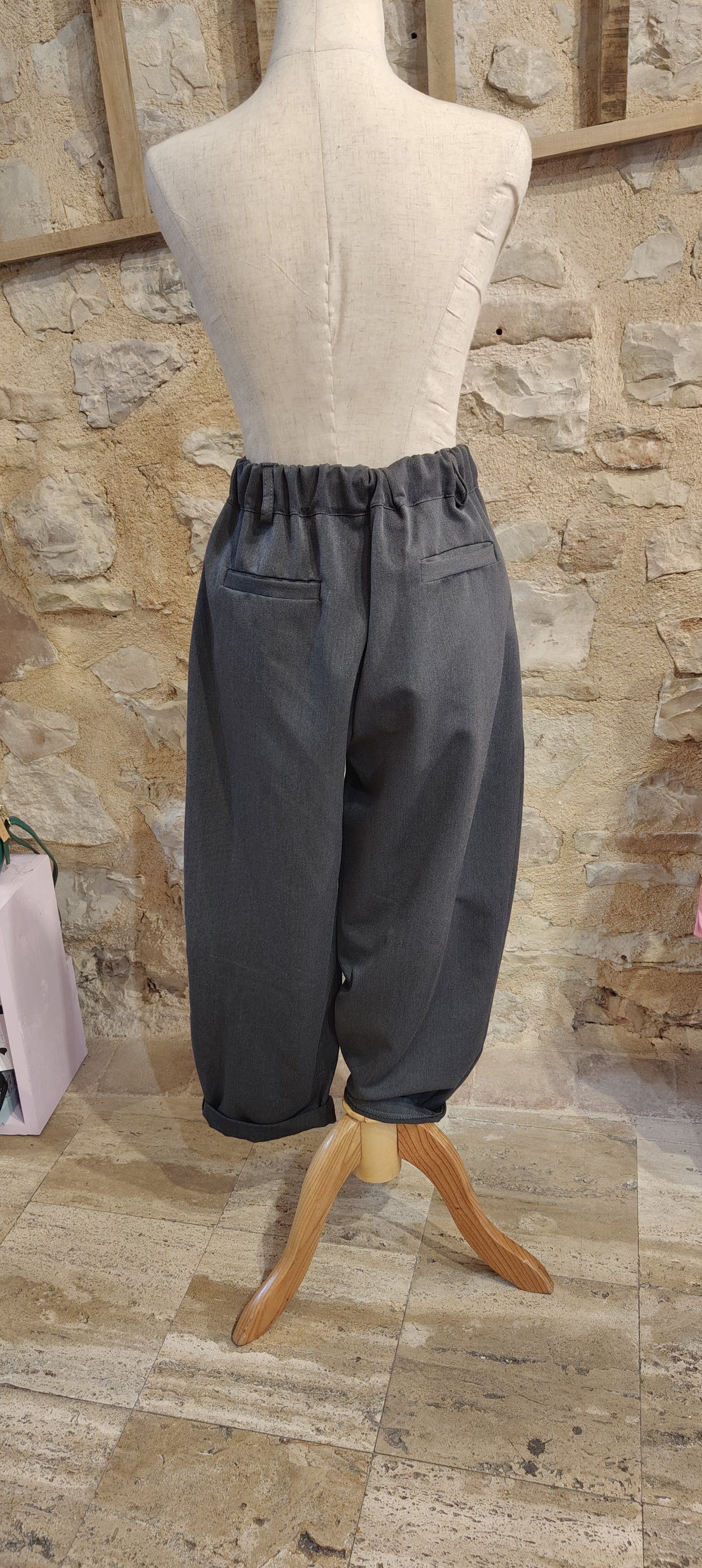 Pantaloni baloon grigi