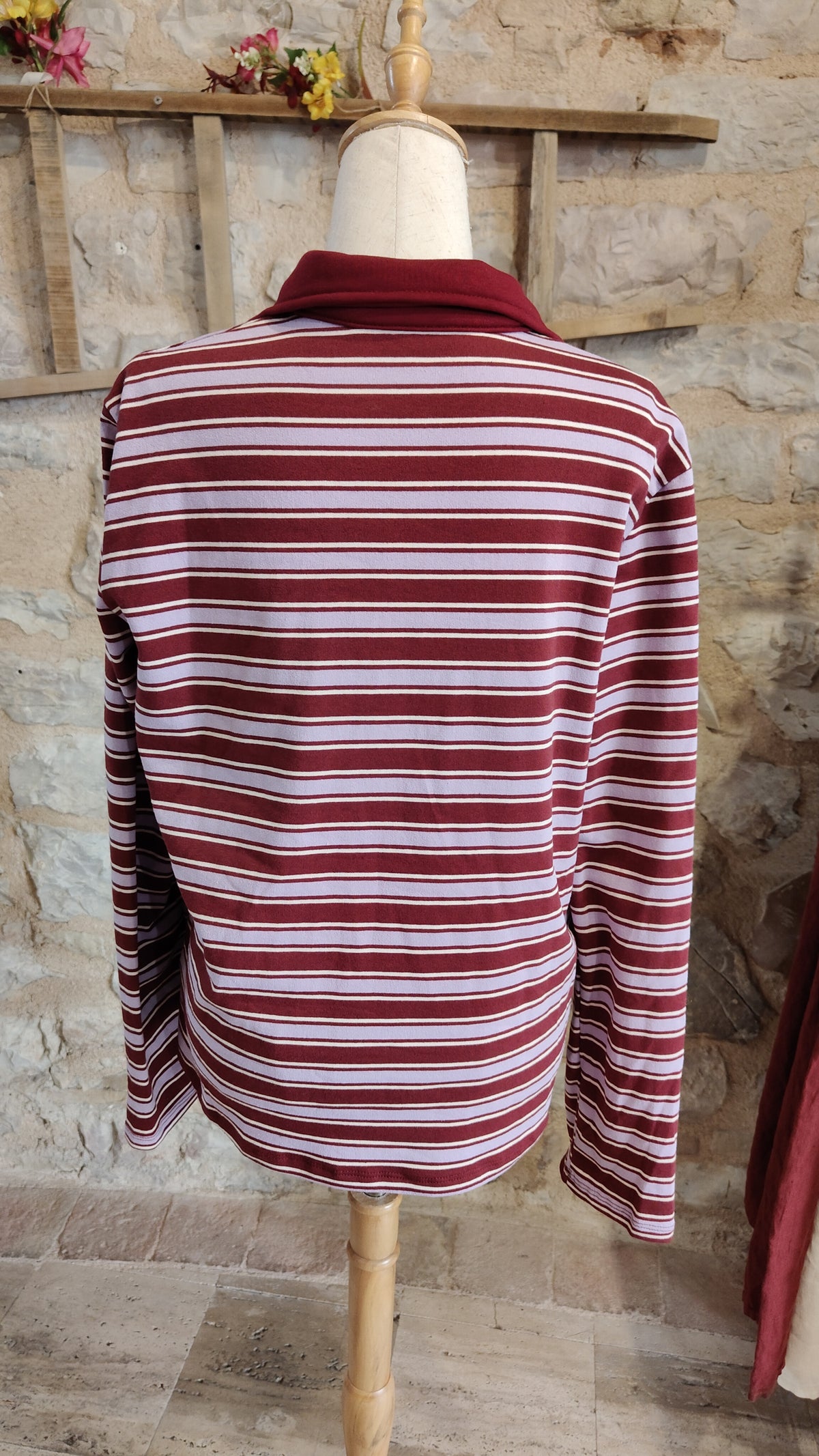 Maglia bottoni (bordeaux)
