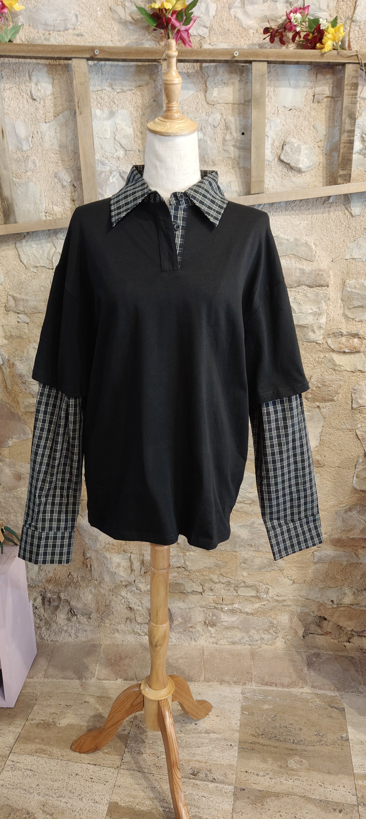 Maglia camicia nera