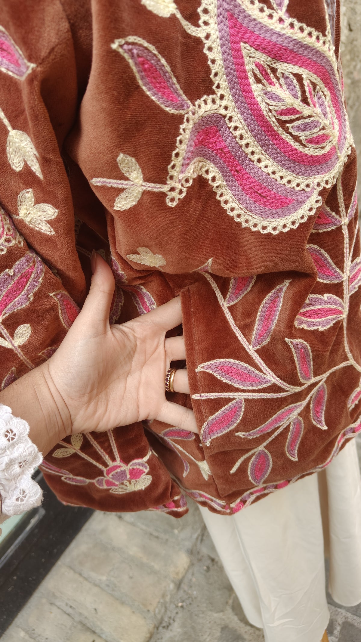 Kimono Suzani pesca