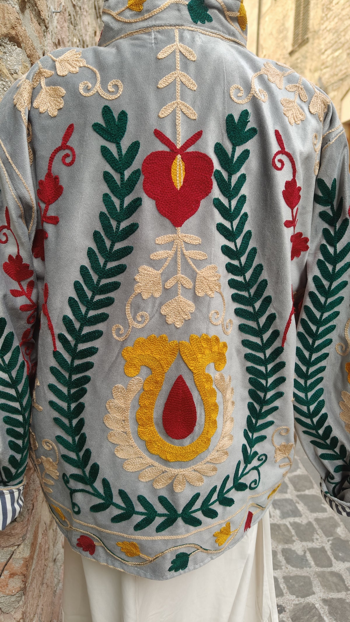 Kimono Suzani grigio