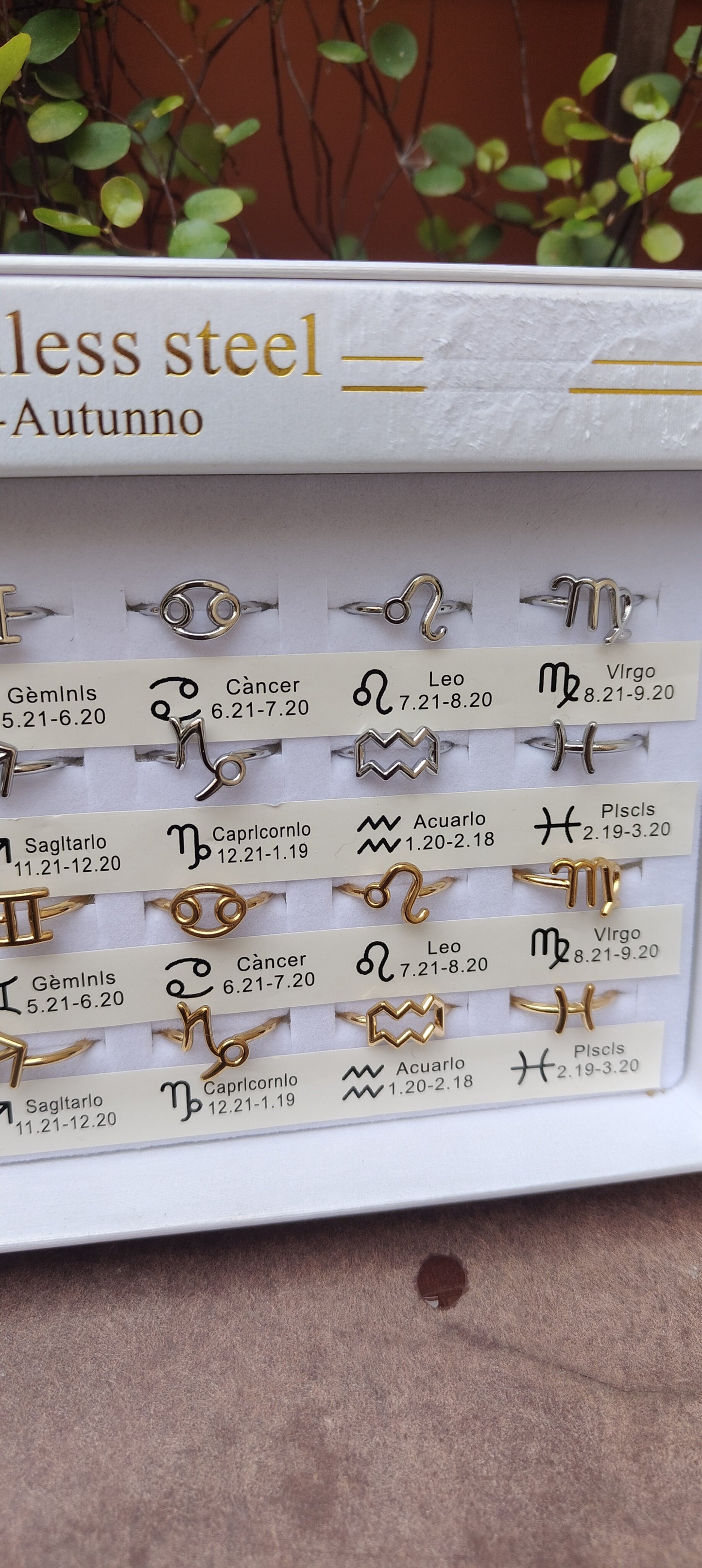 Anelli segno zodiacale ARGENTO
