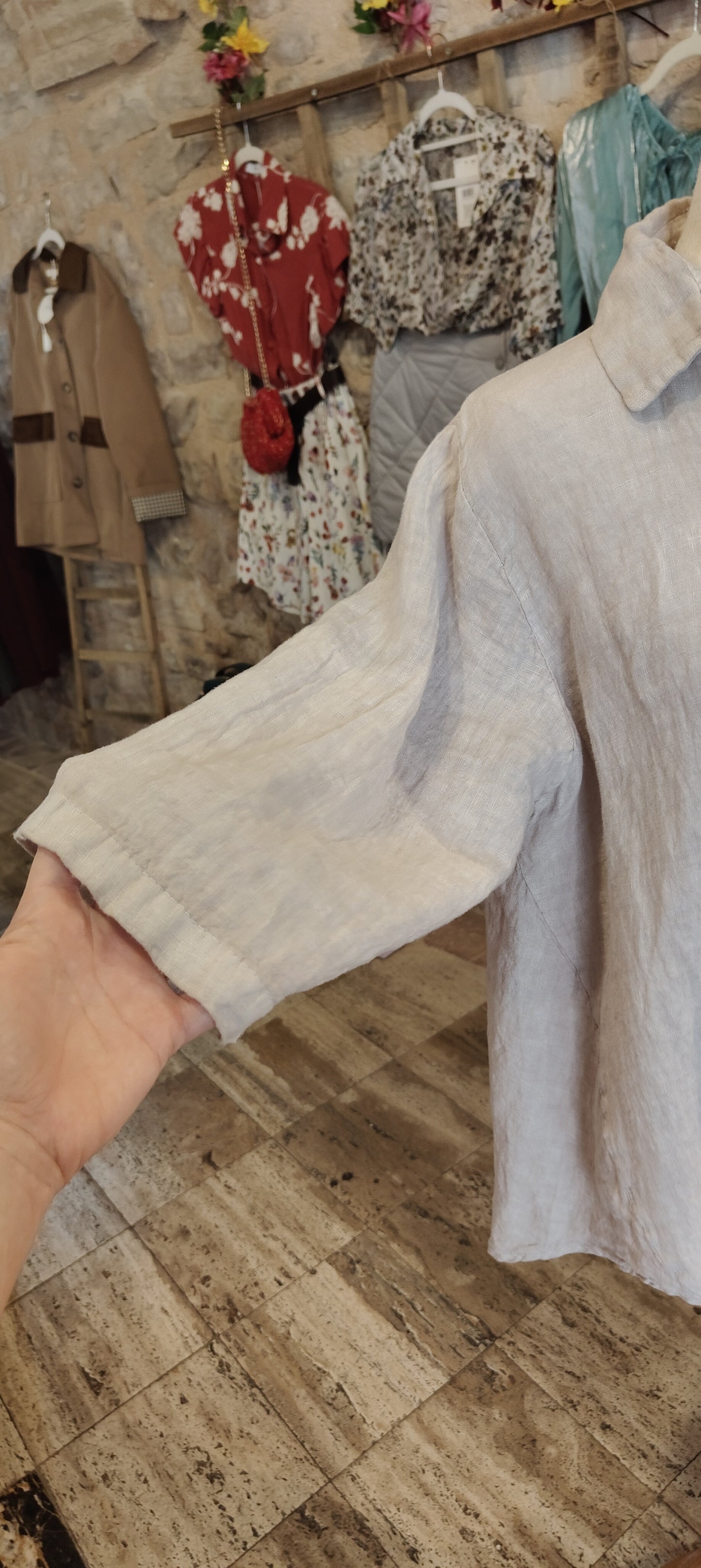 Camicia 3/4 bianca