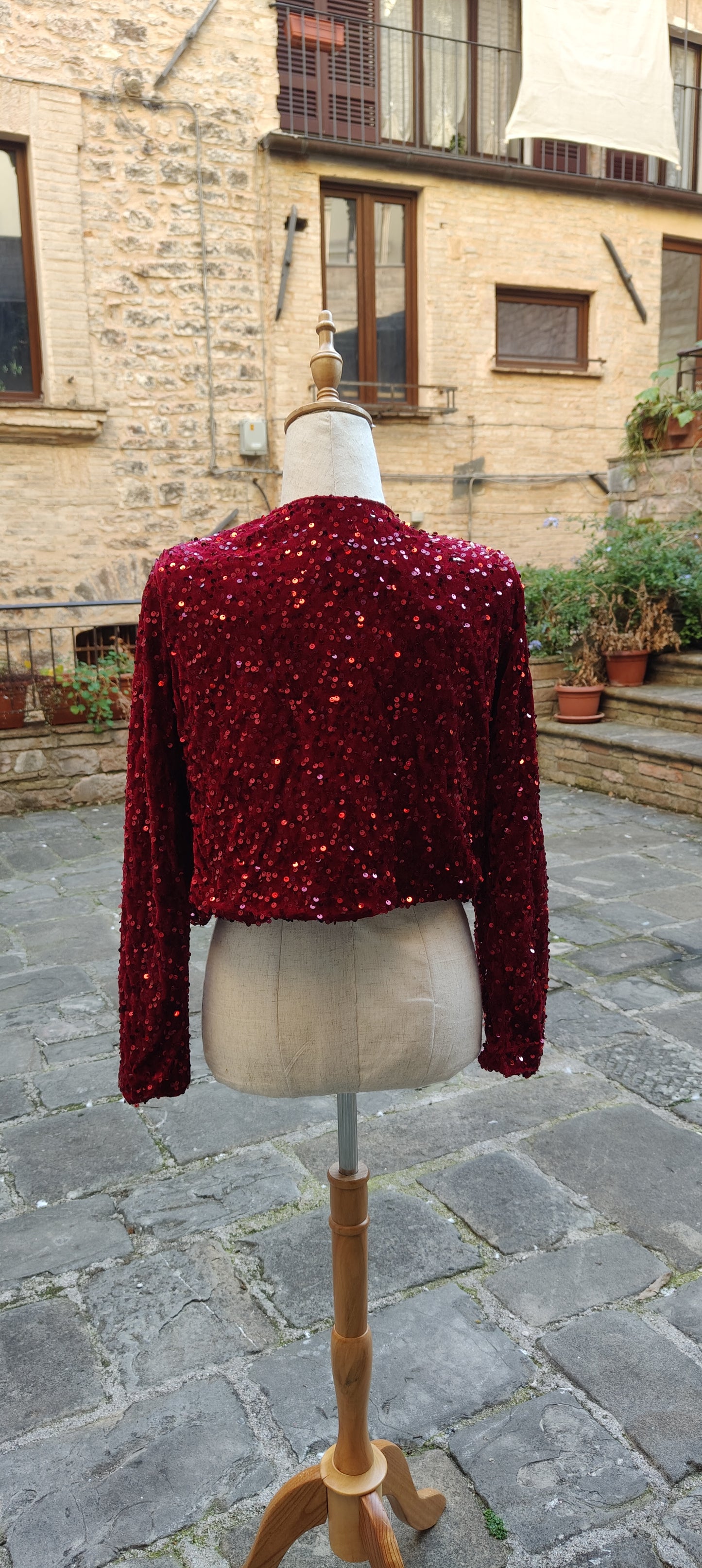 Bolero paillettes rosse