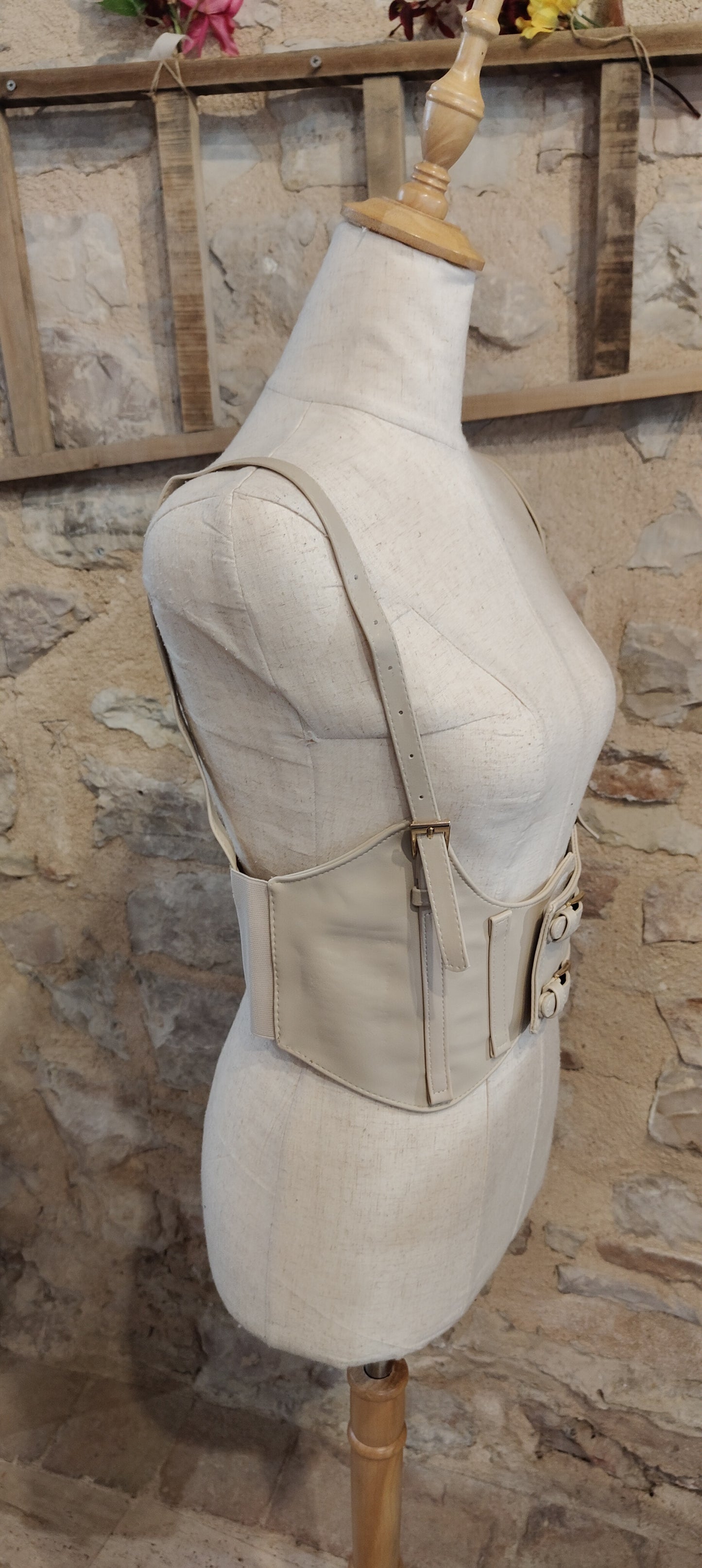 Cintura corsetto panna
