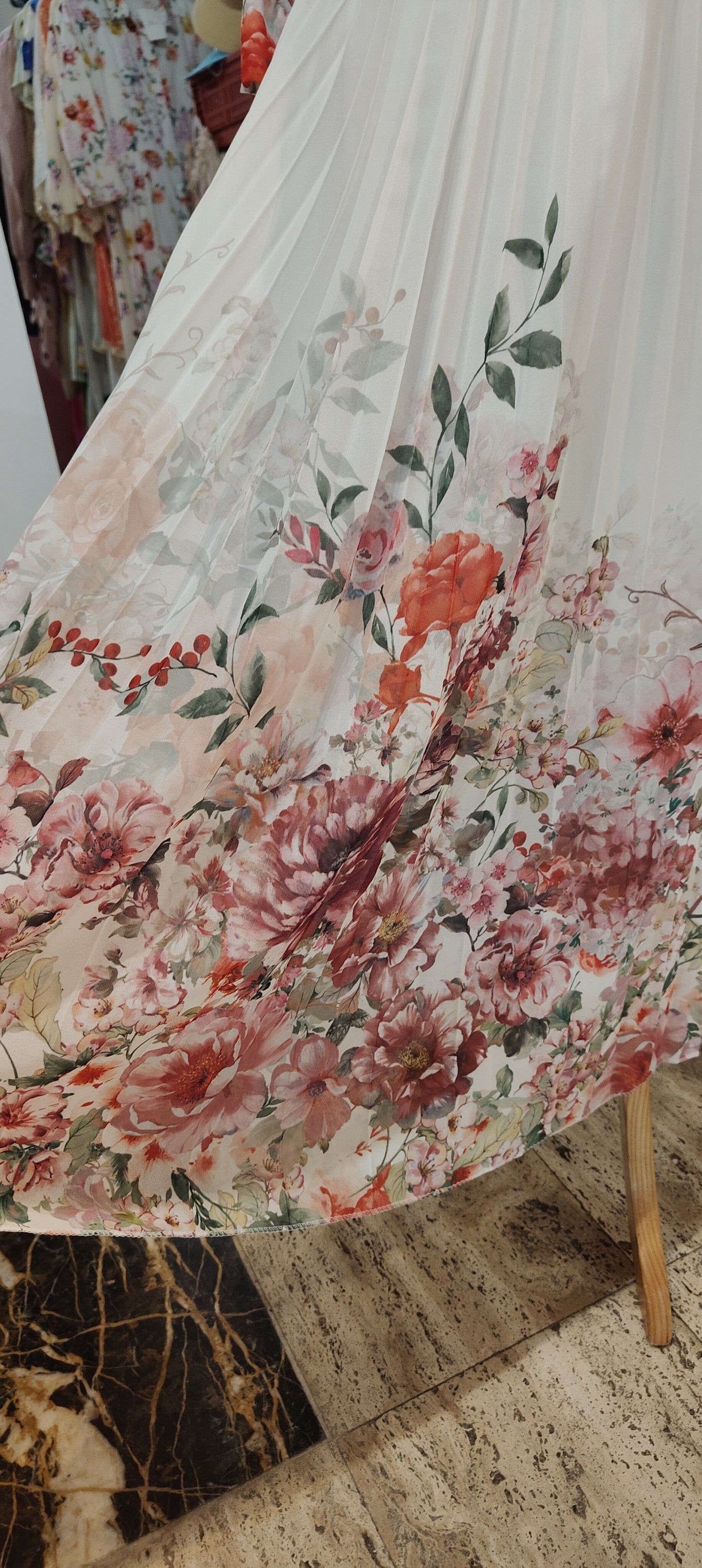 Abito a portafoglio con fiori
