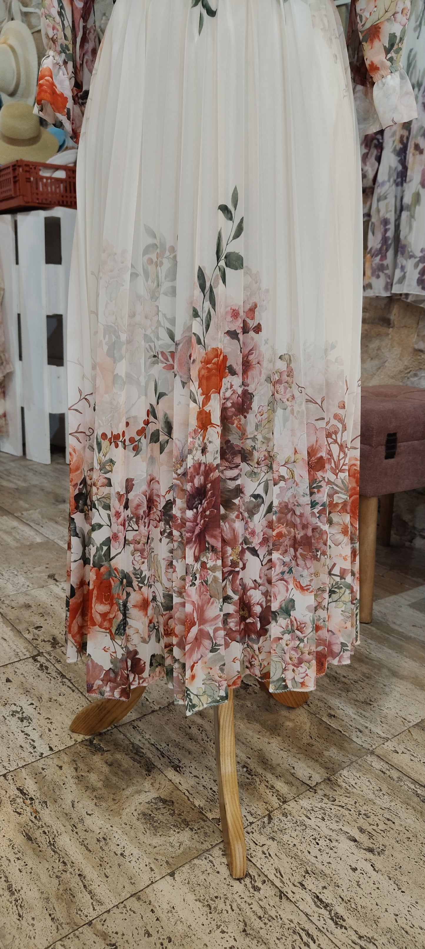 Abito a portafoglio con fiori