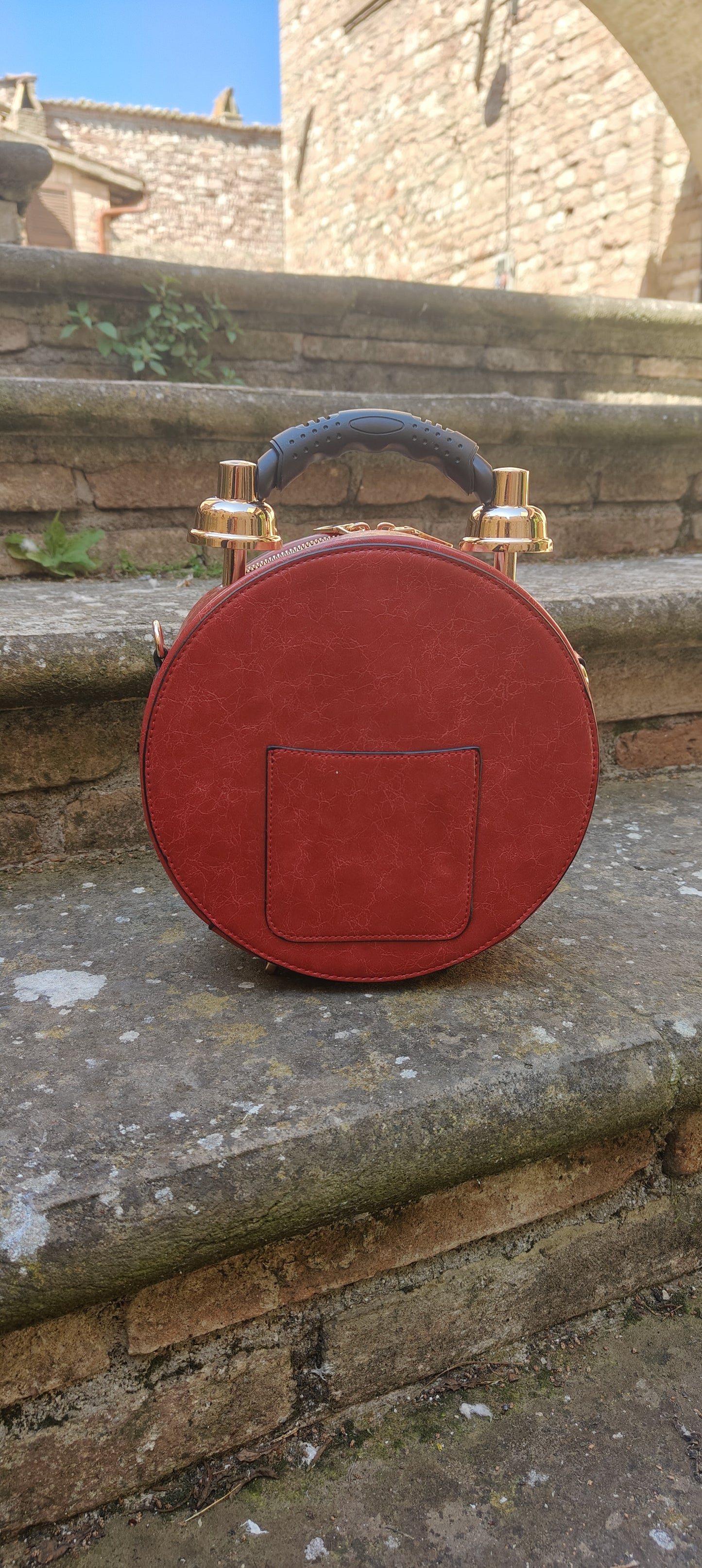 Borsa orologio rossa