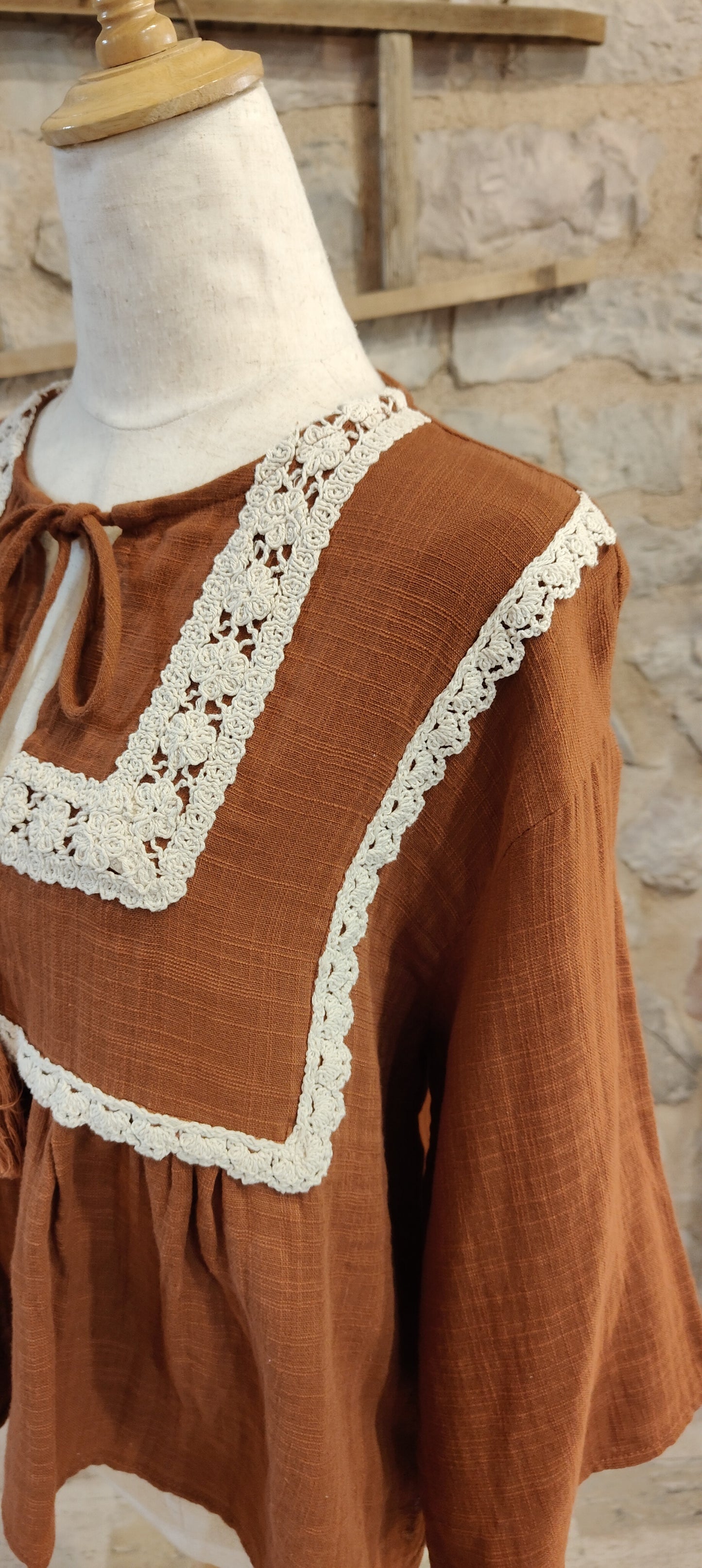 Blusa bohème (terracotta)