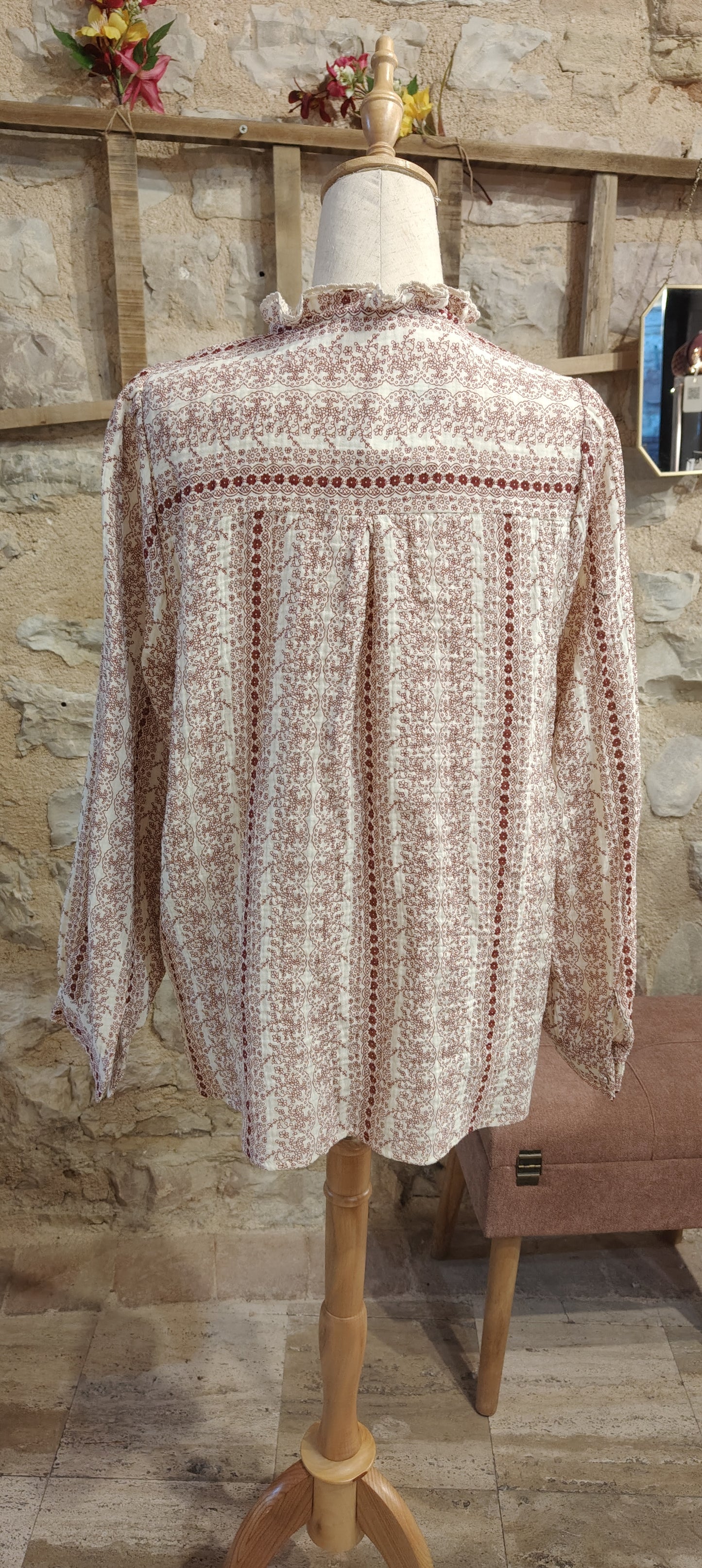 Camicetta ghirigori rossa