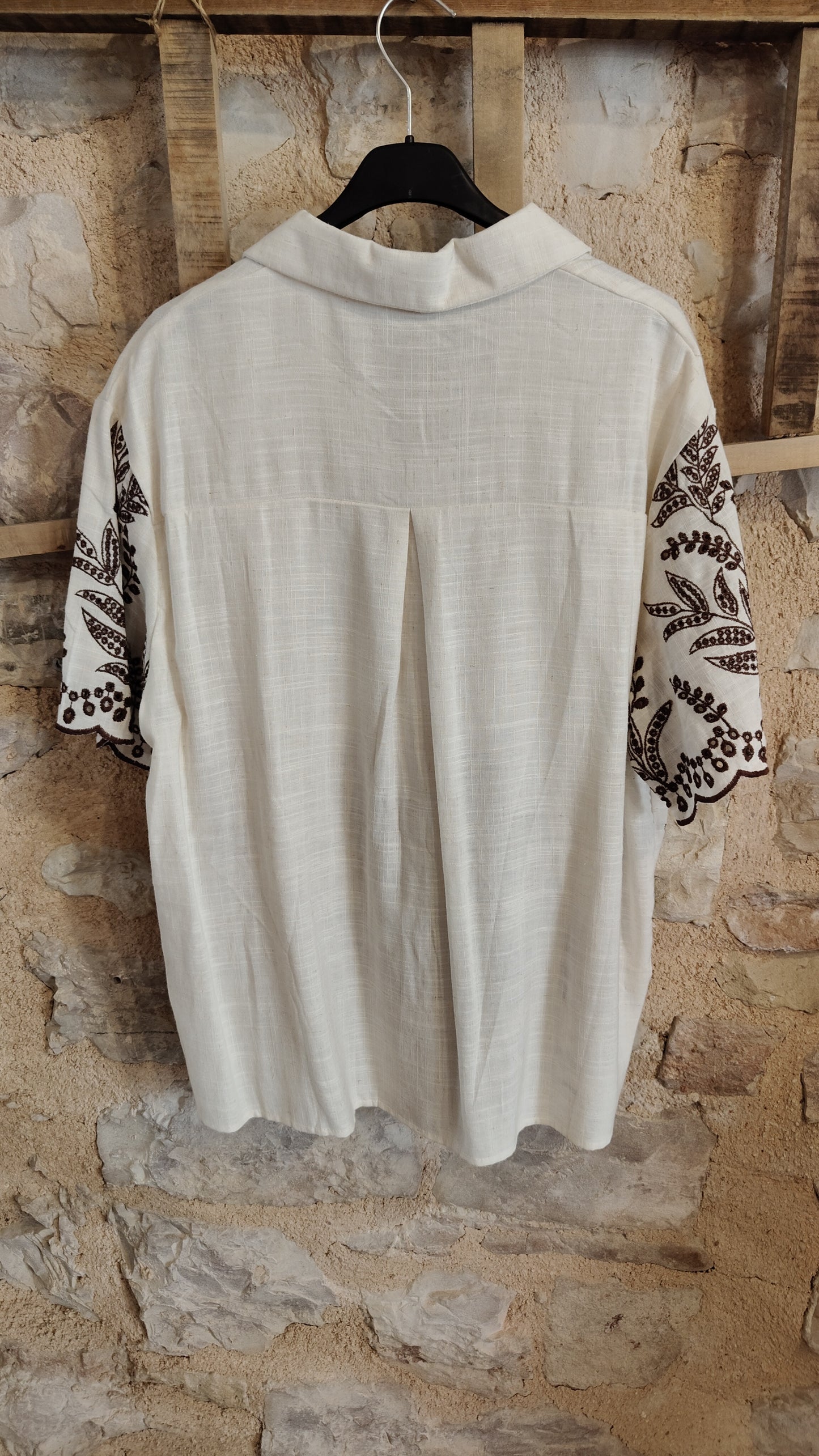 Camicia ricametti panna
