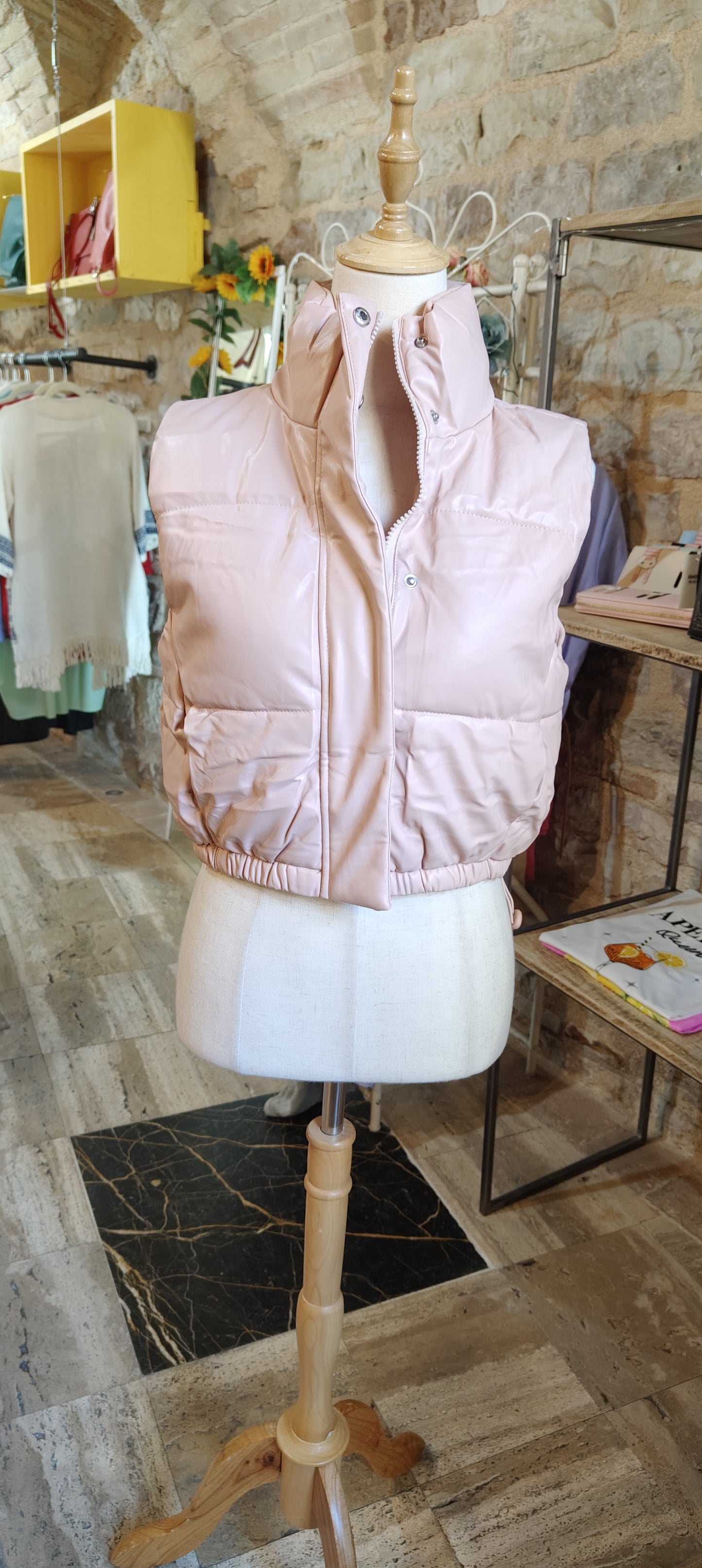 Gilet bomberino rosa
