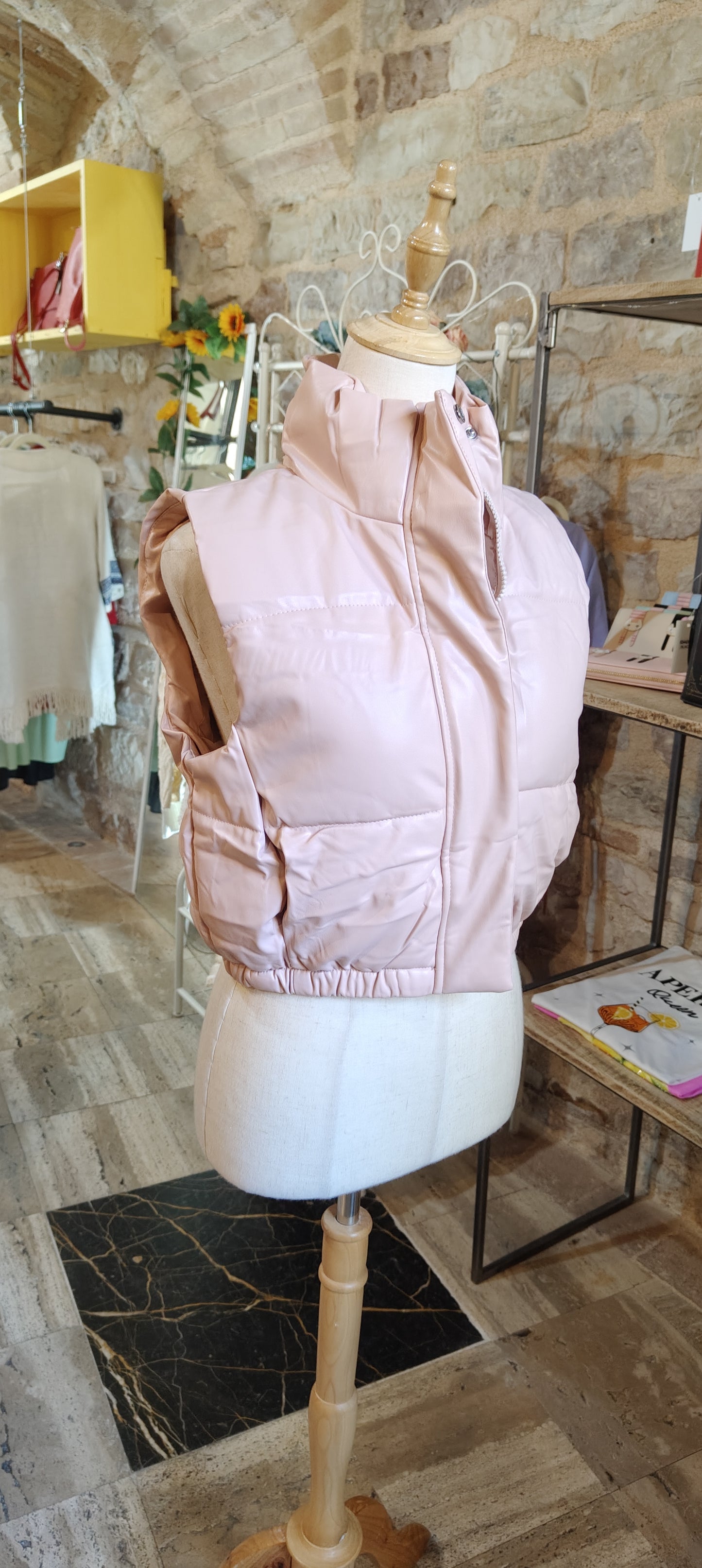 Gilet bomberino rosa