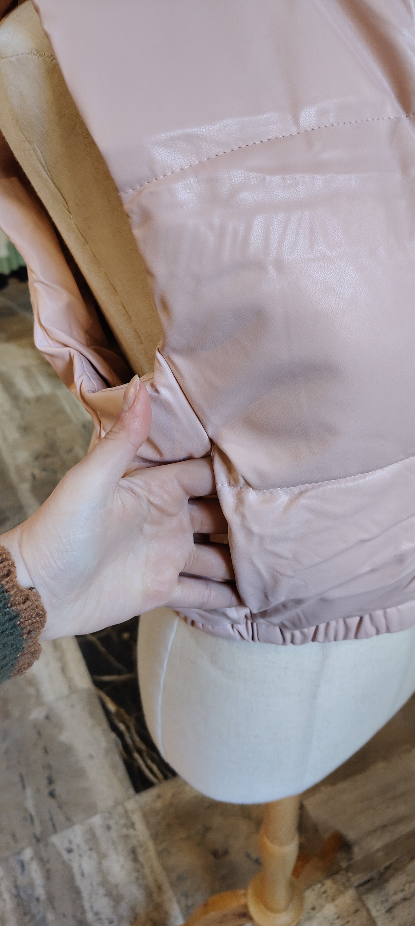 Gilet bomberino rosa