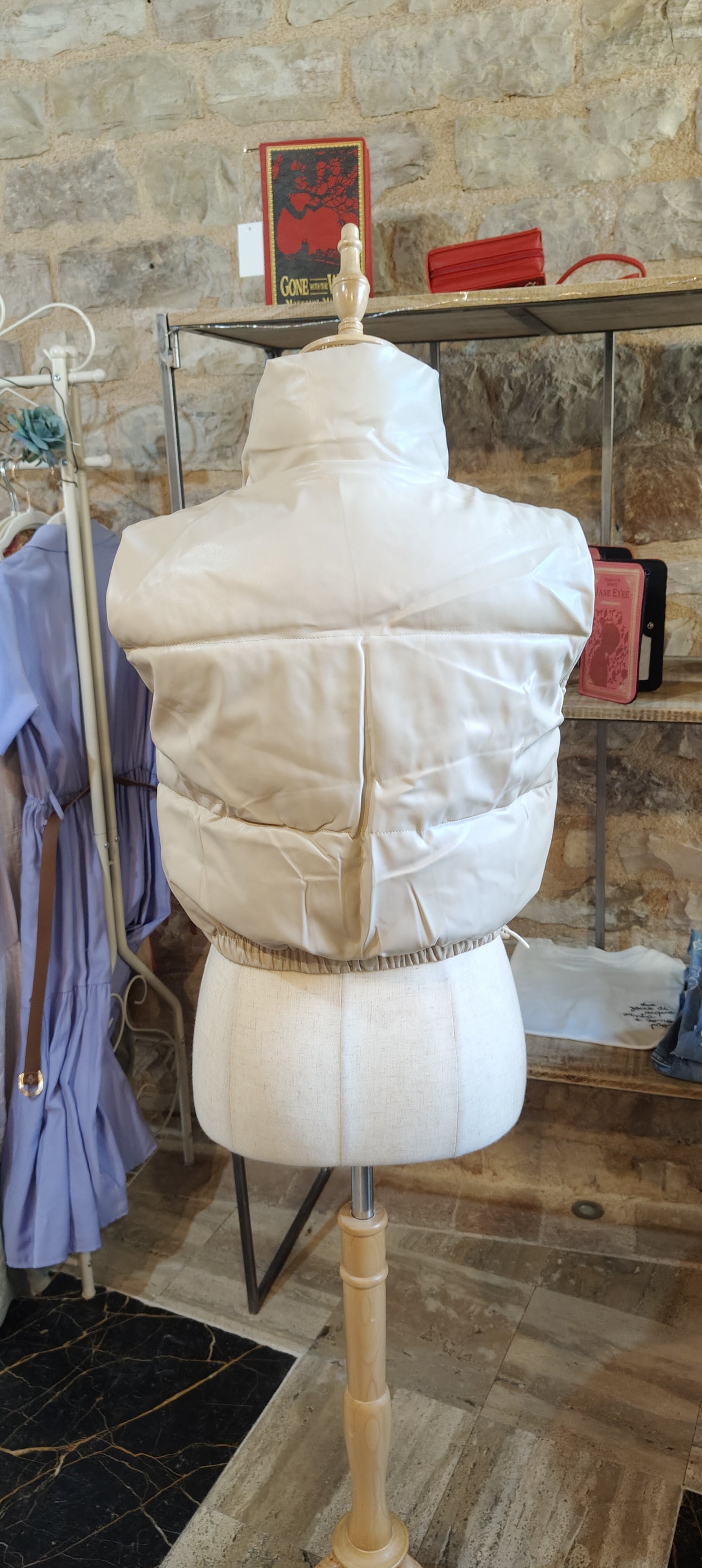 Gilet bomberino beige