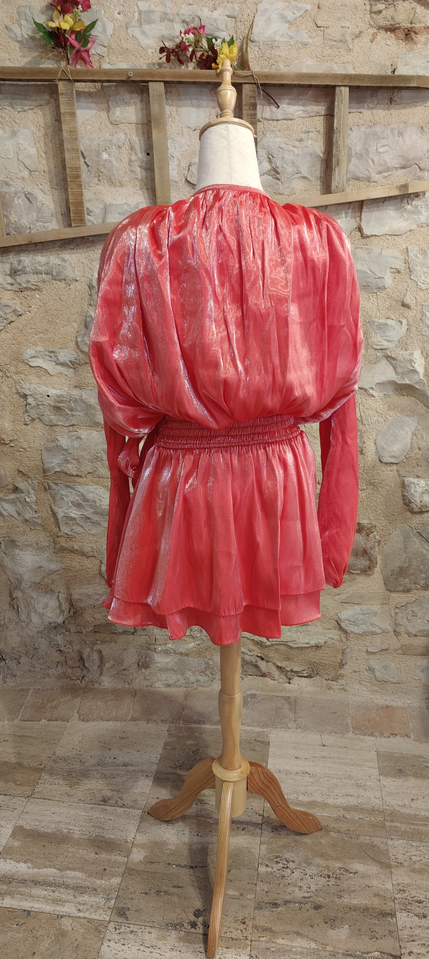 Miniabito organza rosso