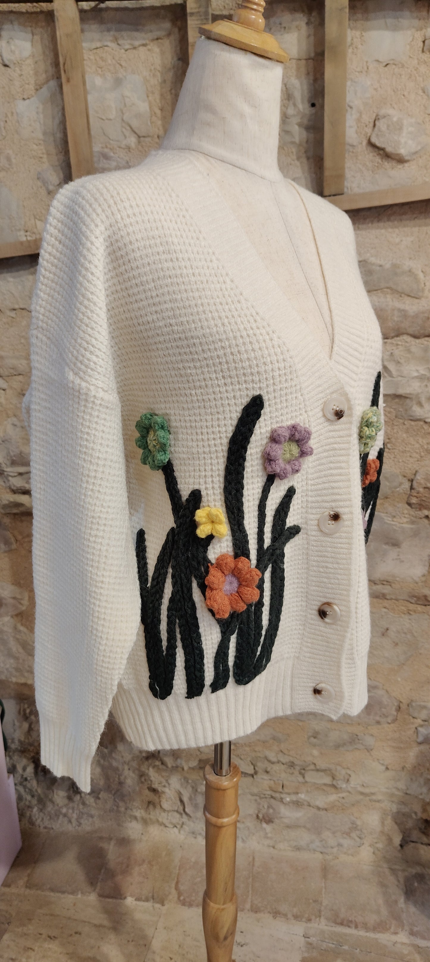 Cardigan fiori