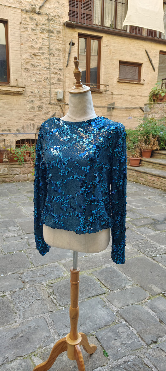 Maglia fiocchi turchese