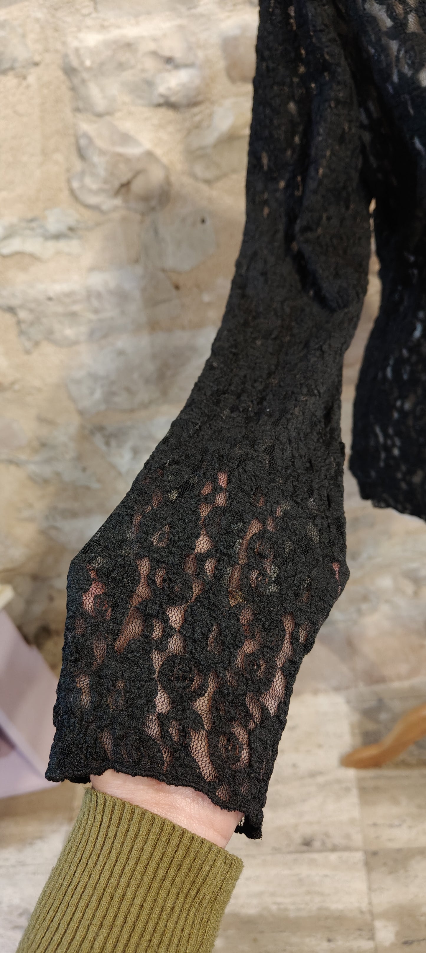 Maglia retina nera