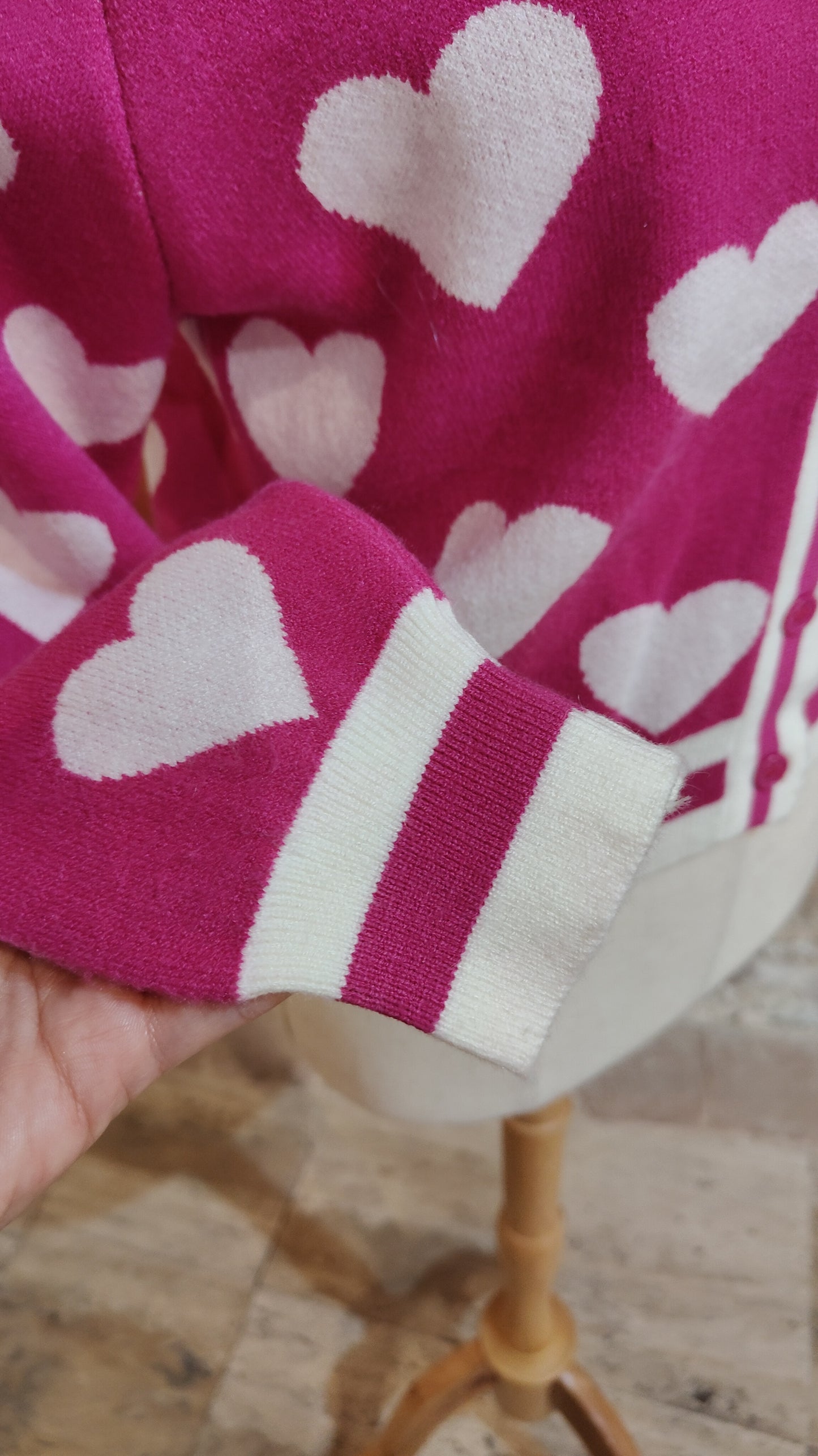 Cardigan leggero cuori