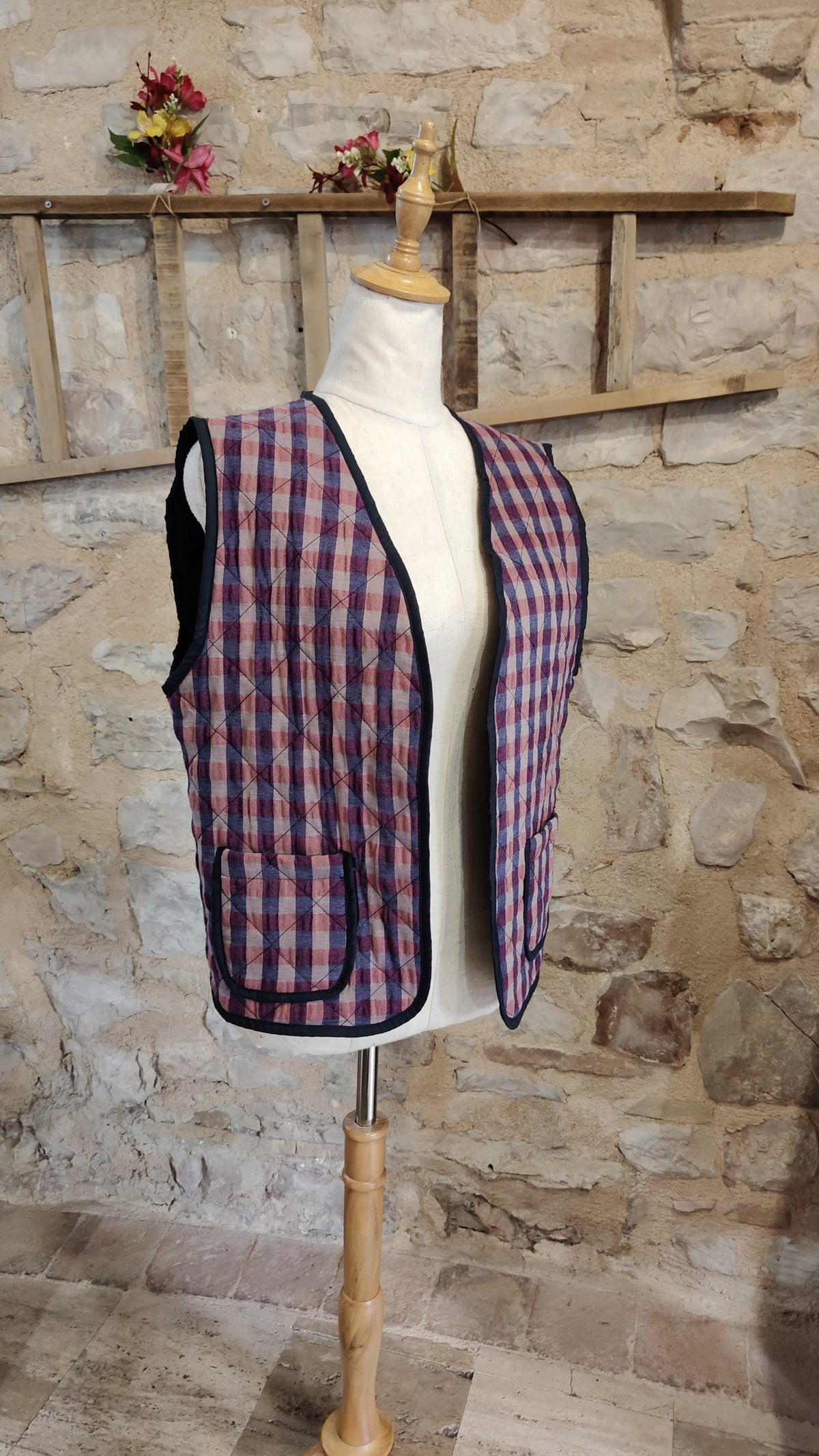Gilet scacchetti (viola)