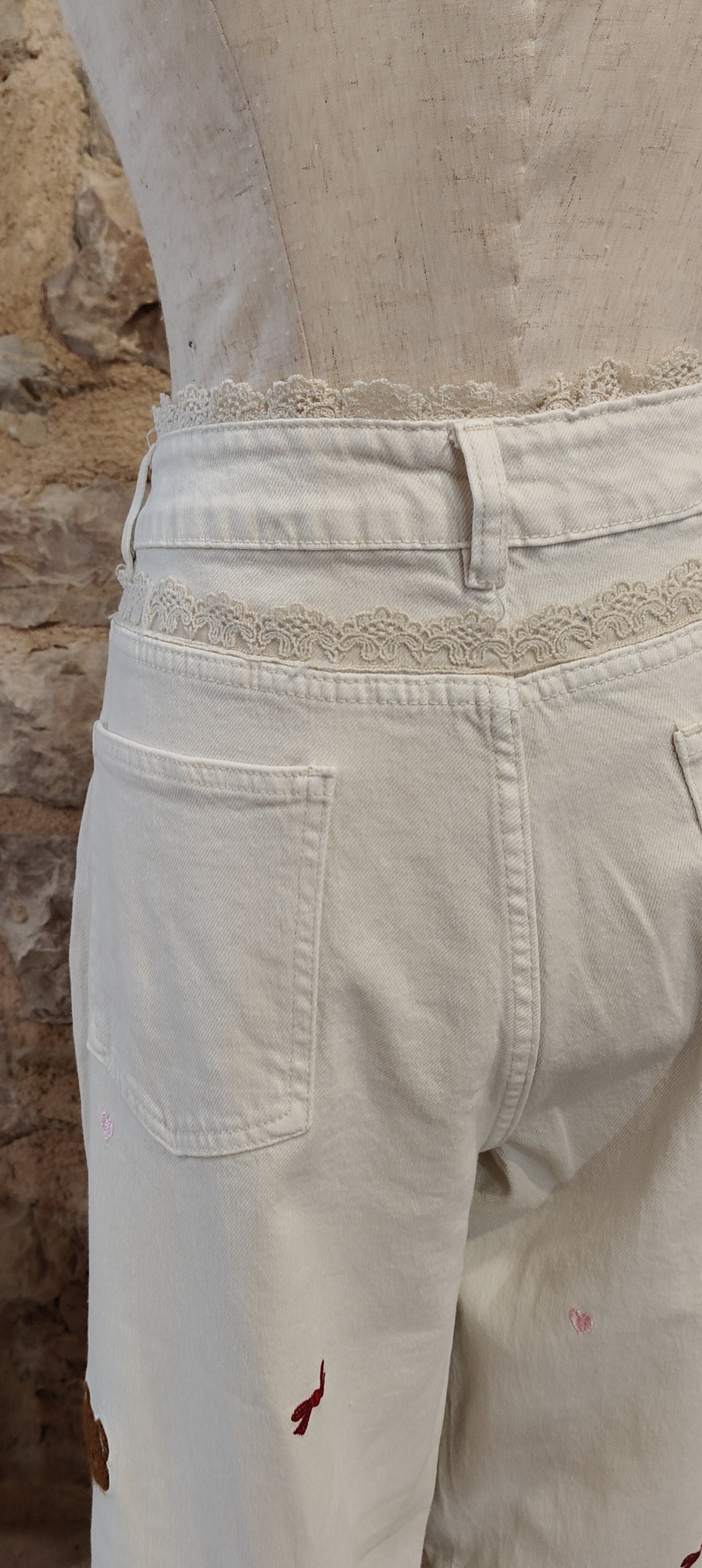 Pantalone Teddy bianco