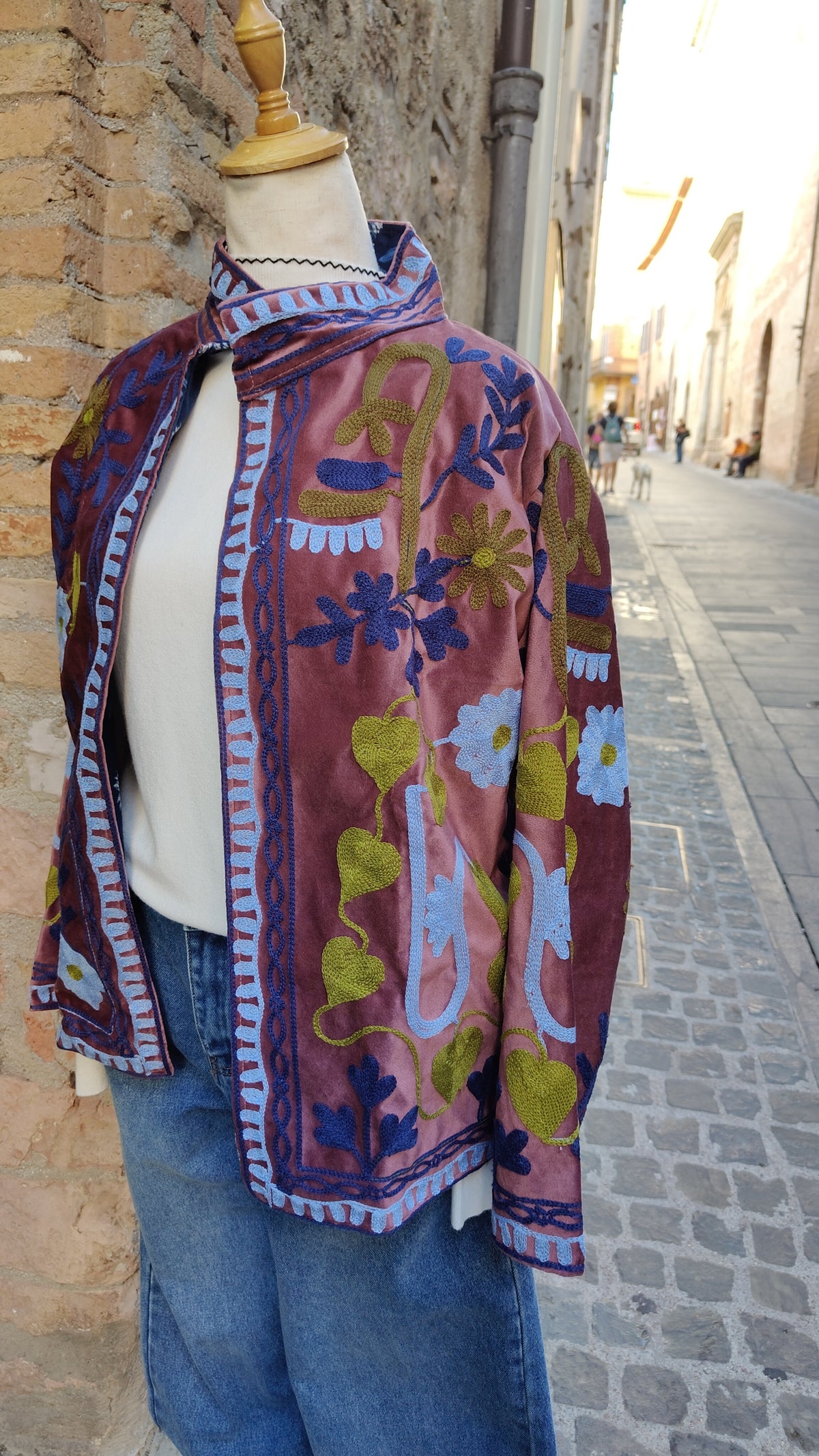 Kimono Suzani rosa antico