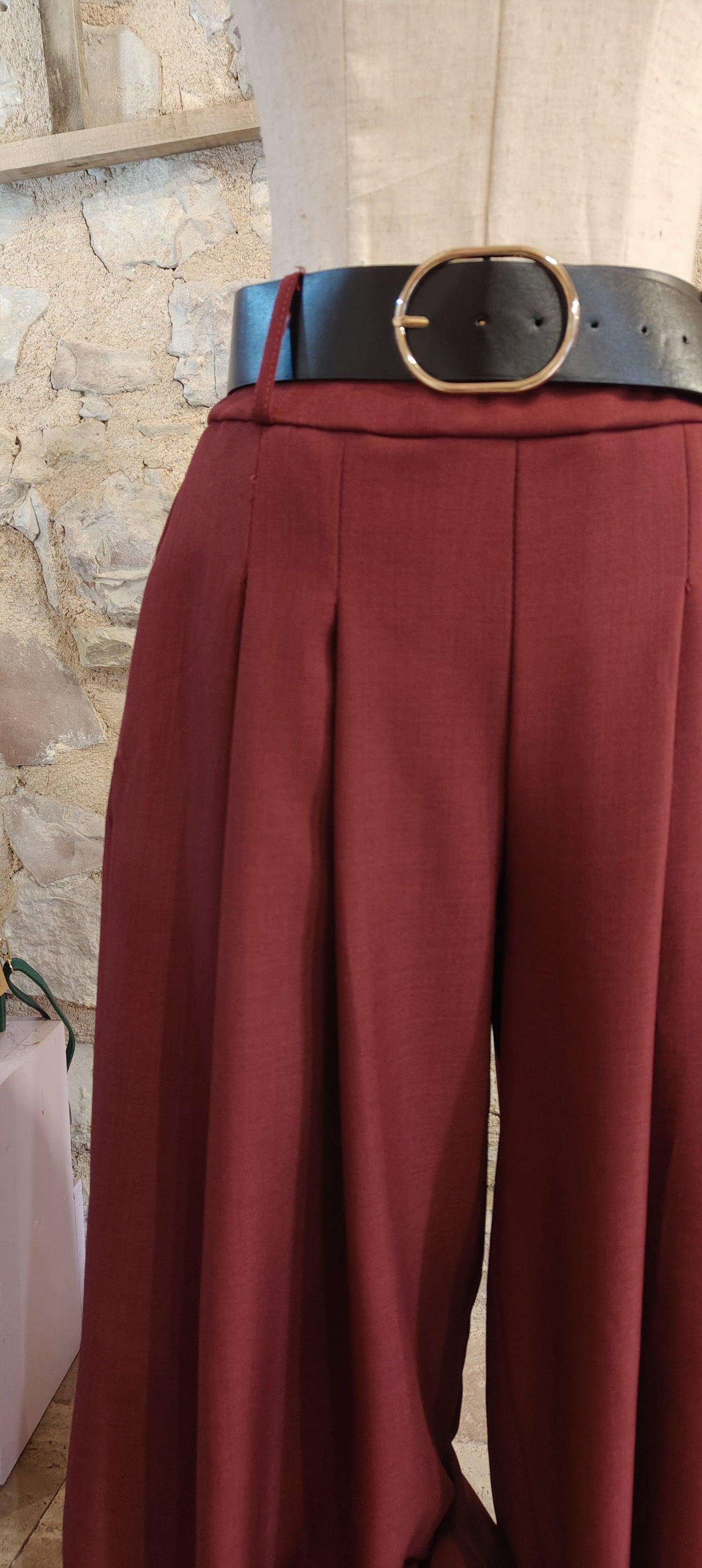 Panta palazzo bordeaux