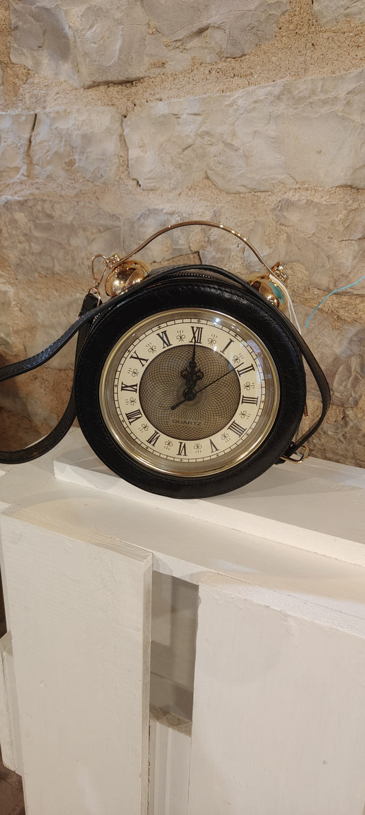 Borsa orologio nera