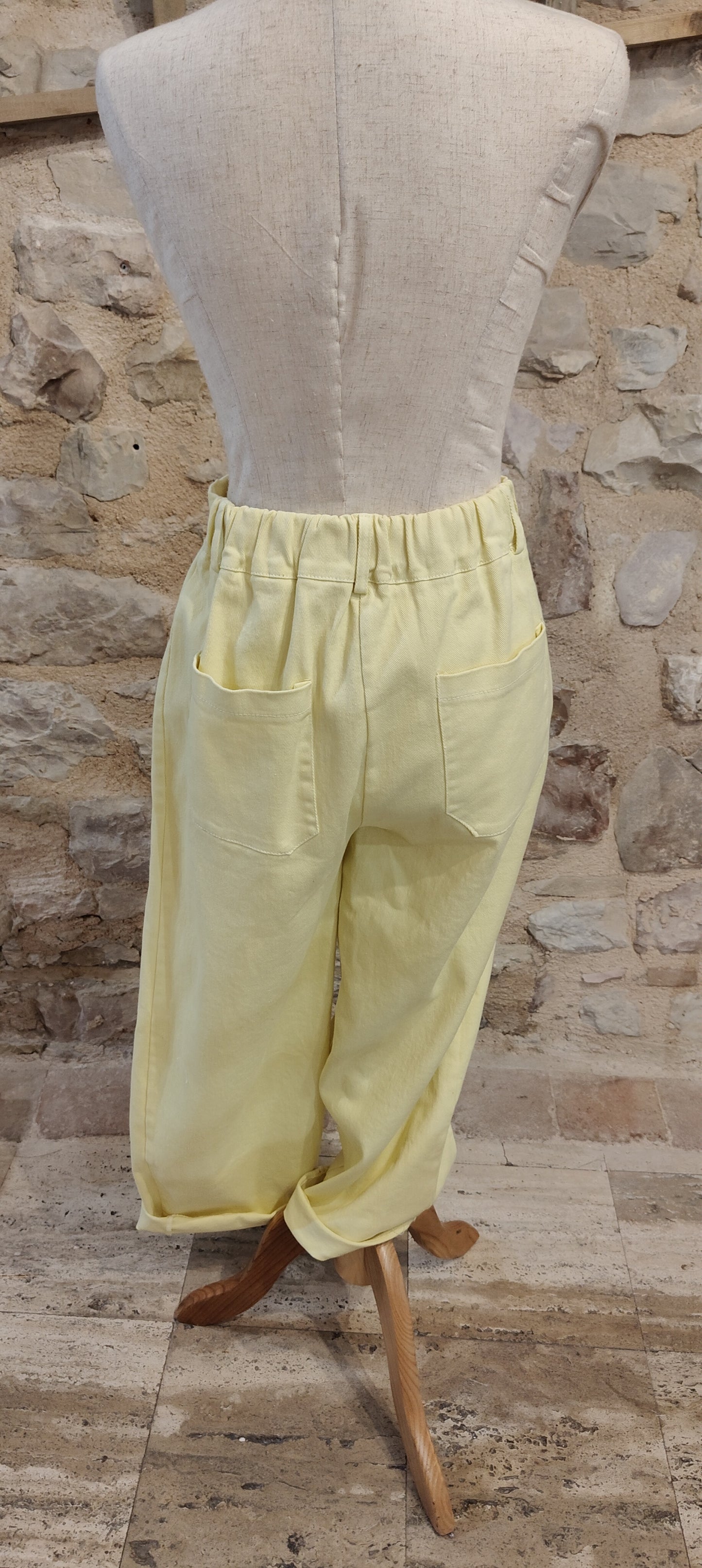 Pantalone balloon canarino