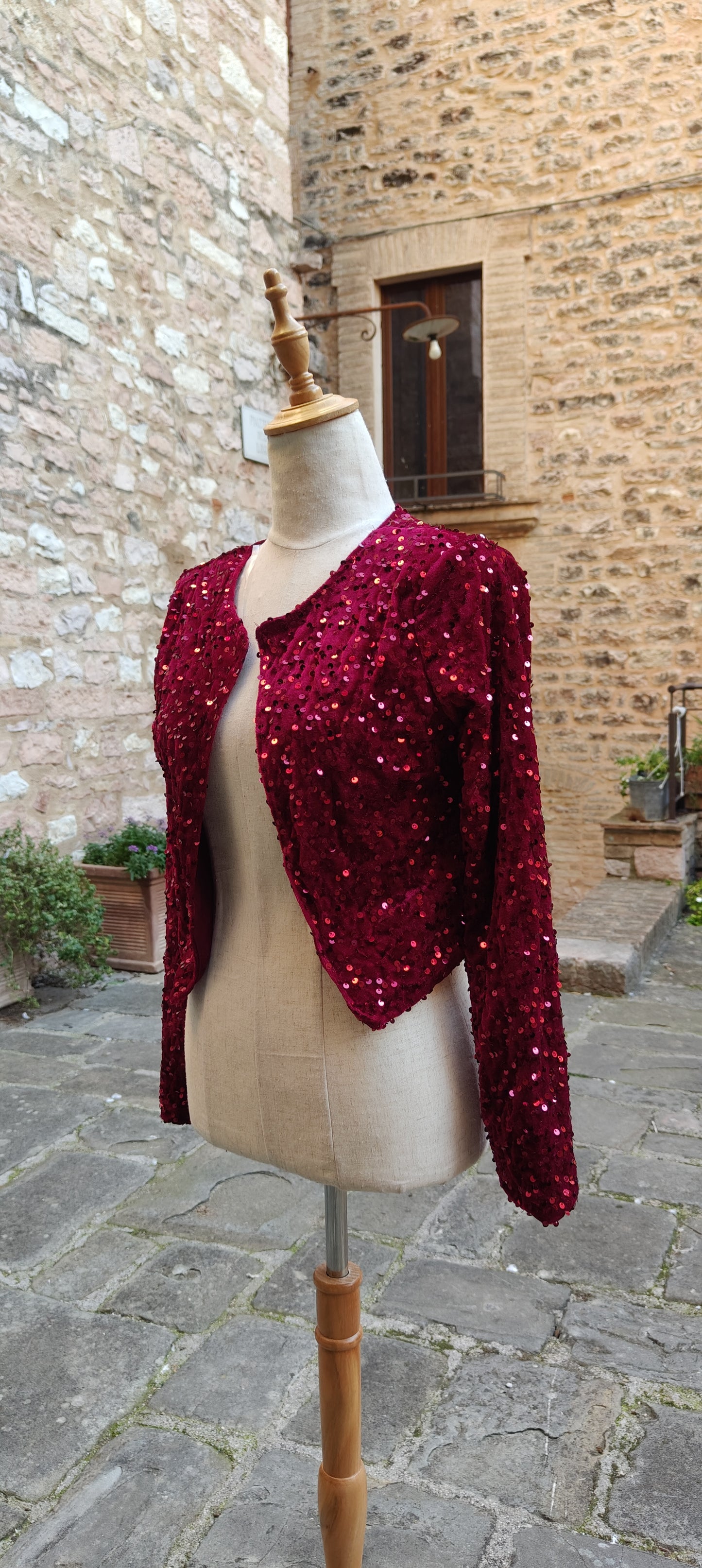 Bolero paillettes rosse