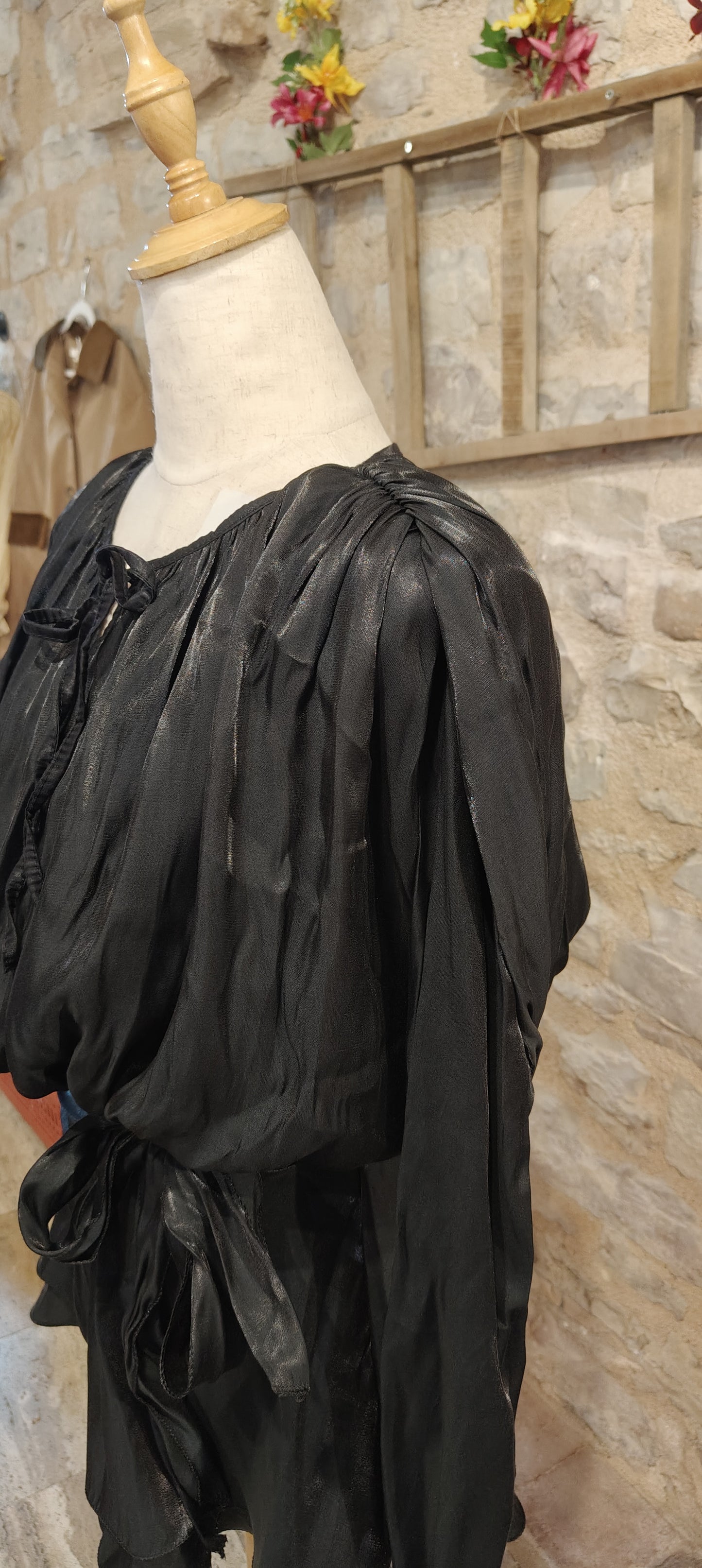 Miniabito organza nero