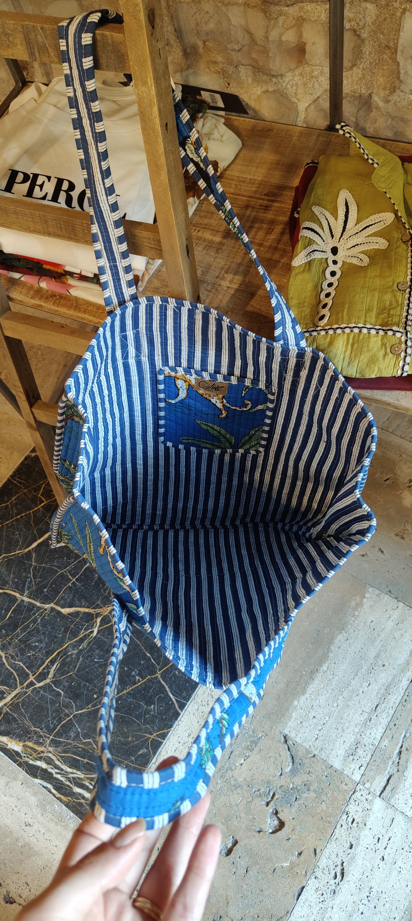 Borsone jungle blu