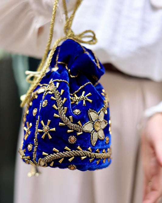 Secchiello gioiello blu