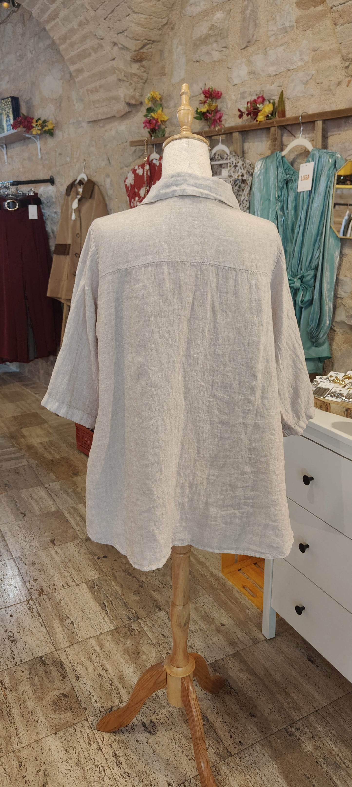 Camicia 3/4 bianca