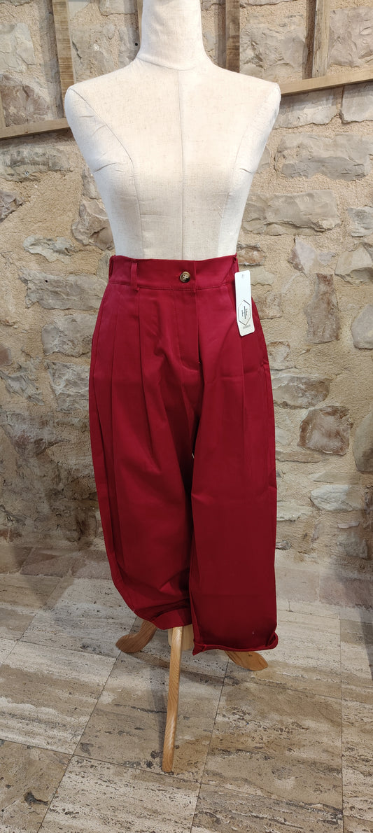 Pantalone balloon rosso intenso