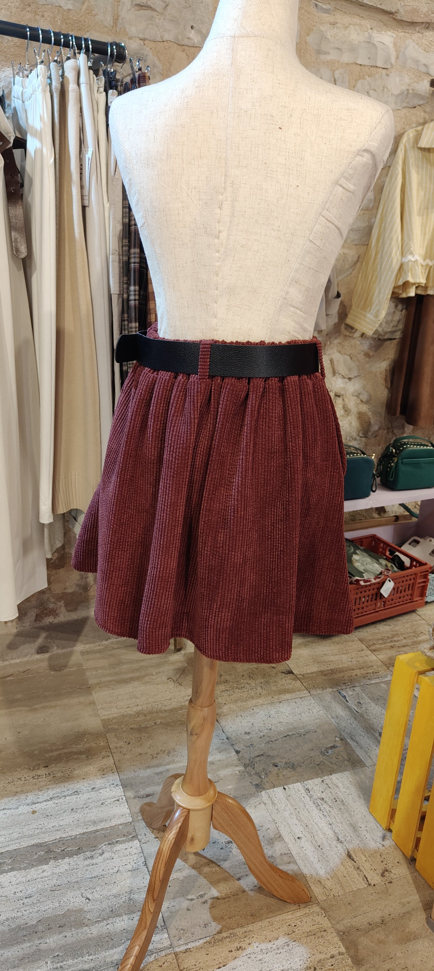 Minigonna bordeaux