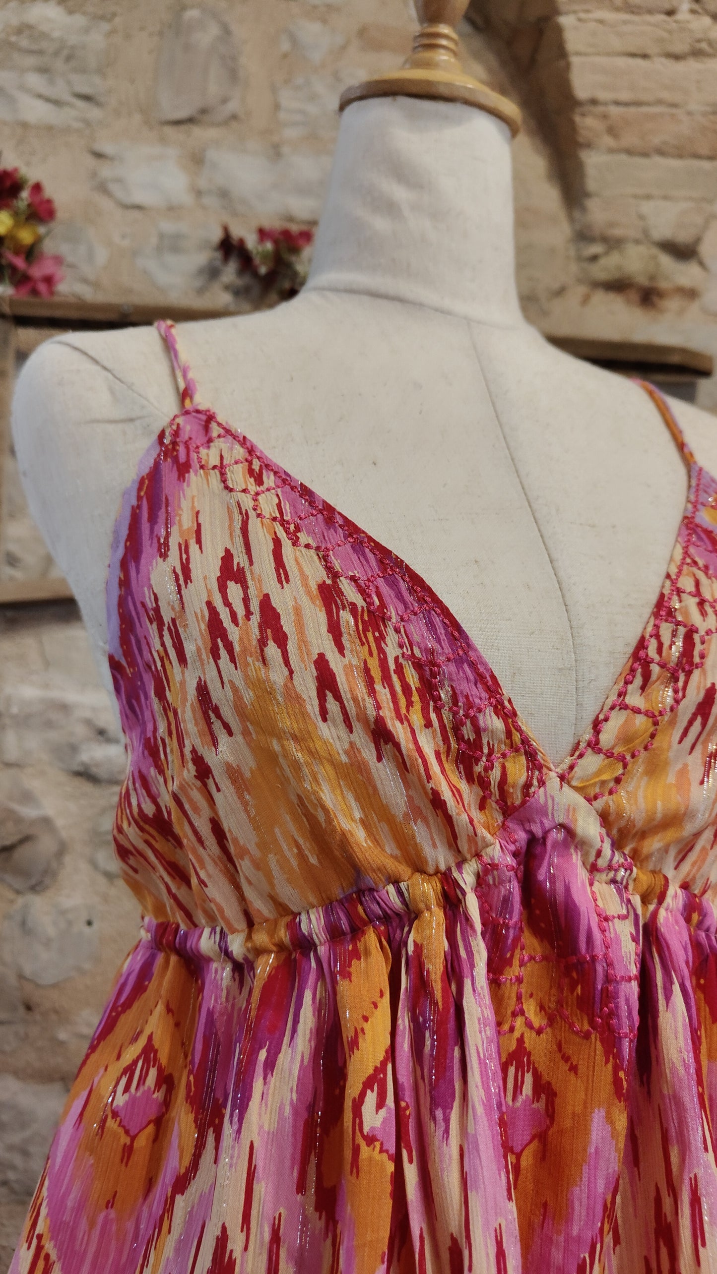 Top zig zag fucsia