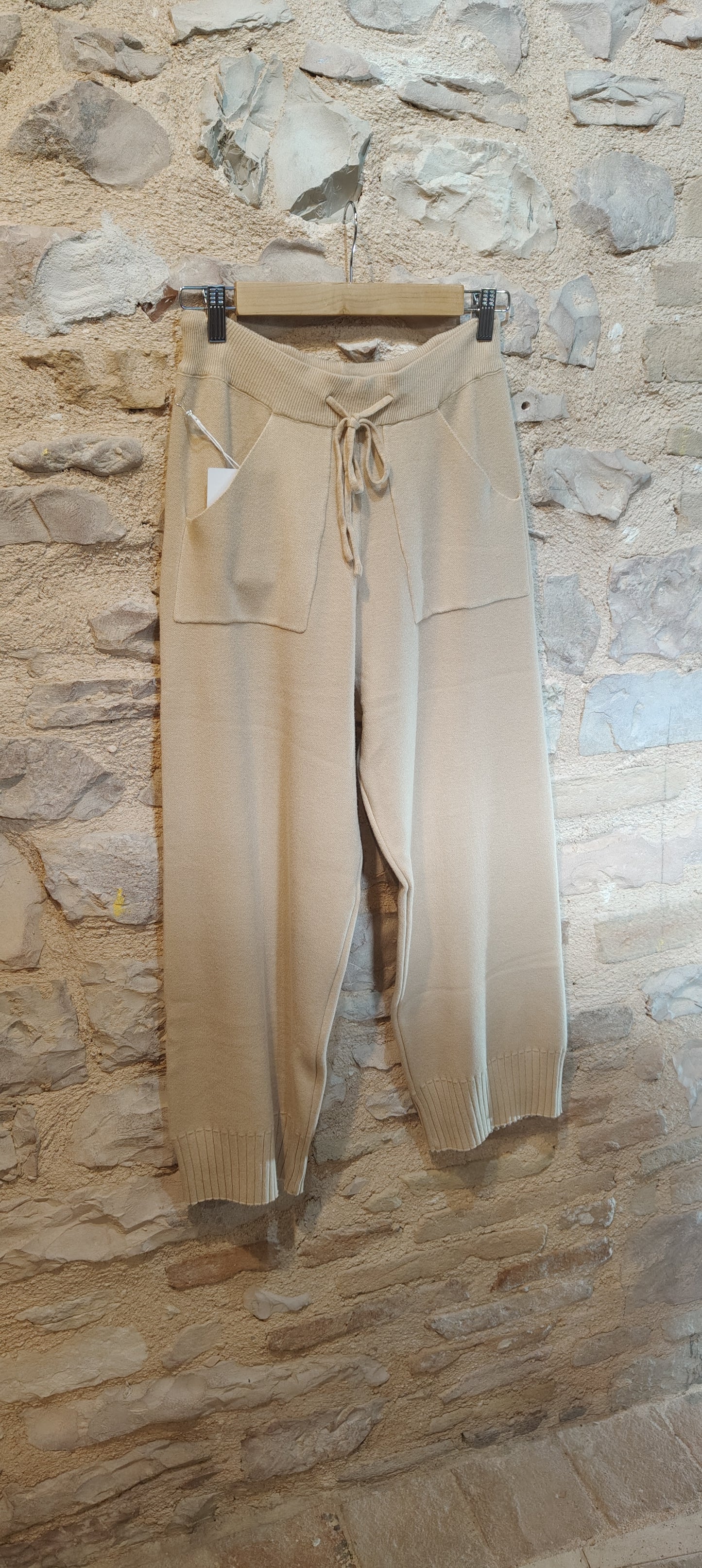 Pantalone maglina beige