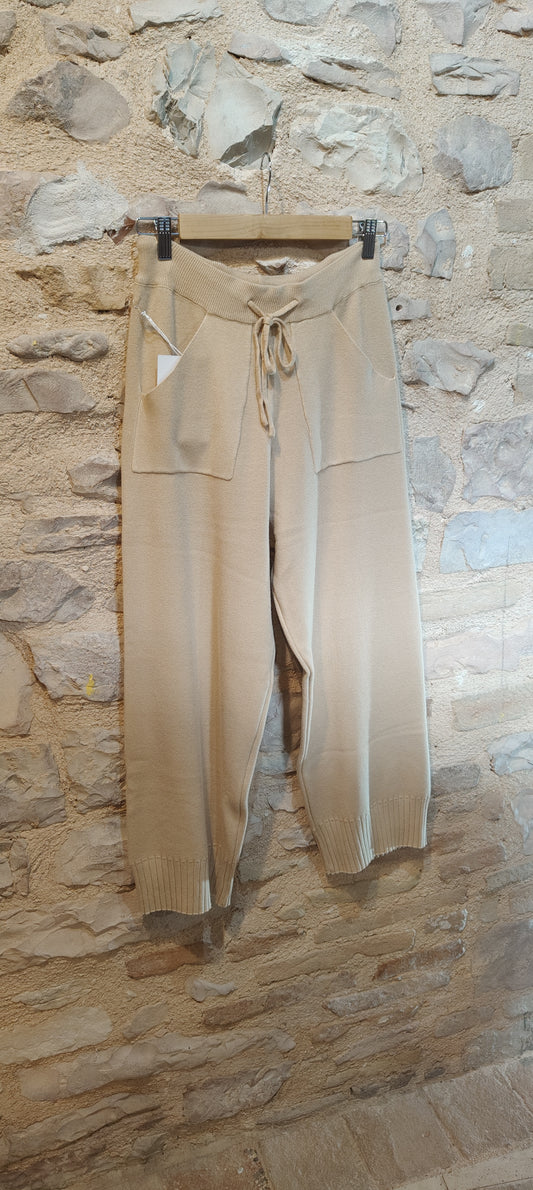Pantalone maglina beige