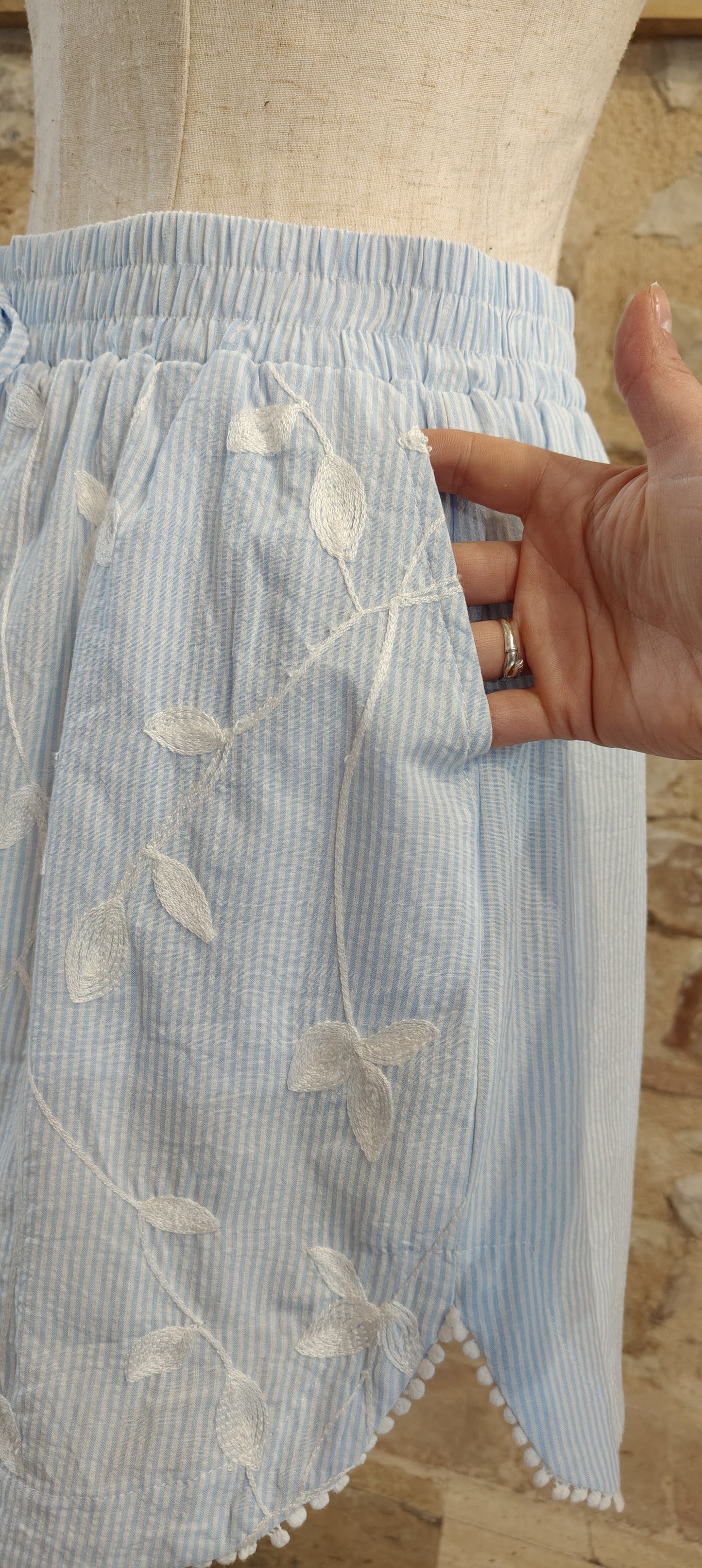 Shorts ricamini