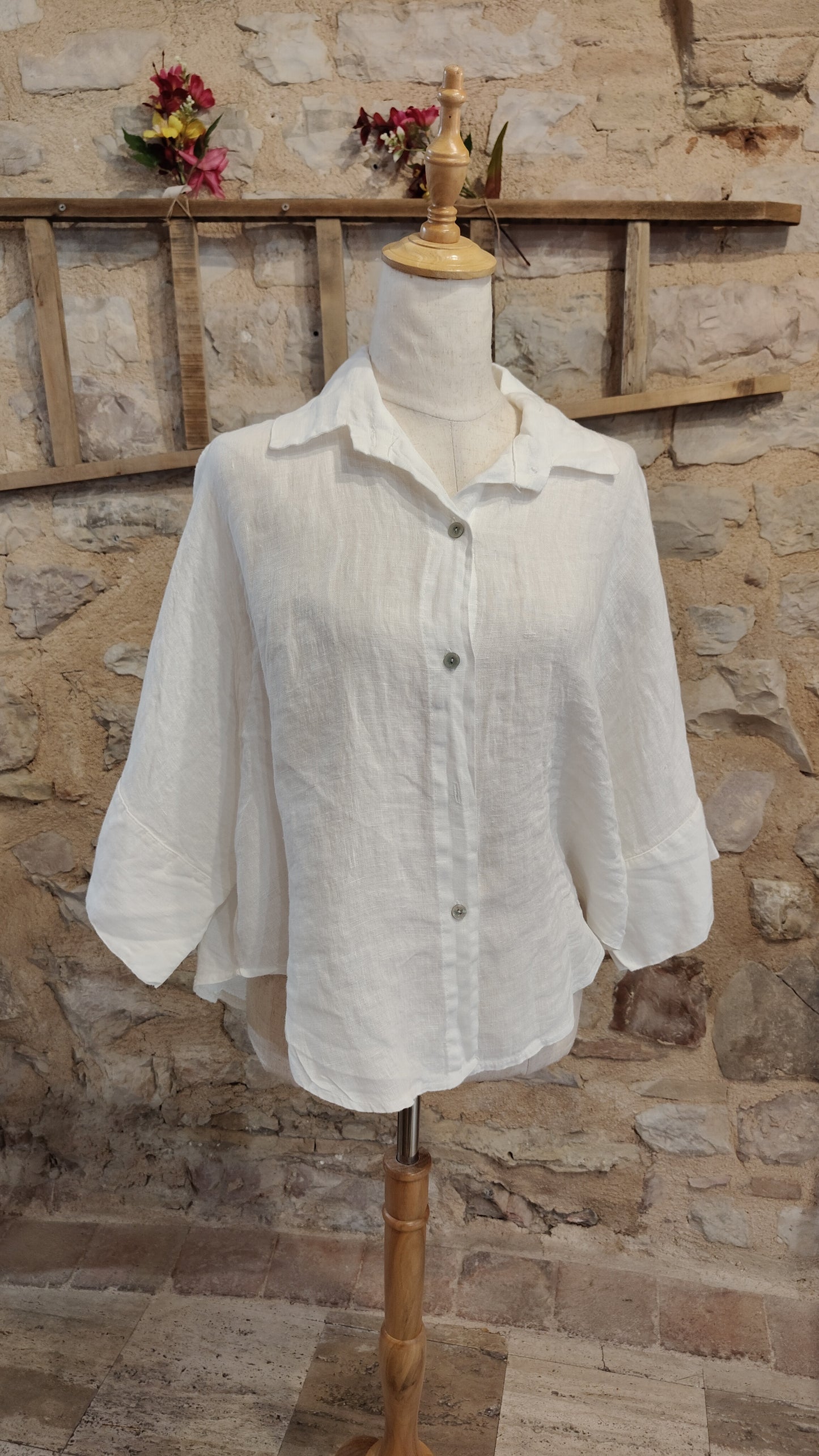Blusa mezzaluna bianca