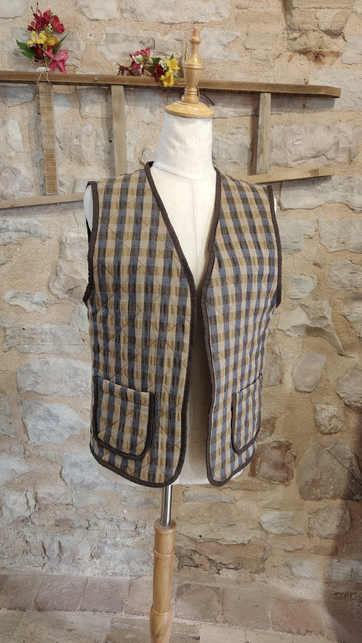 Gilet scacchetti (mattone)