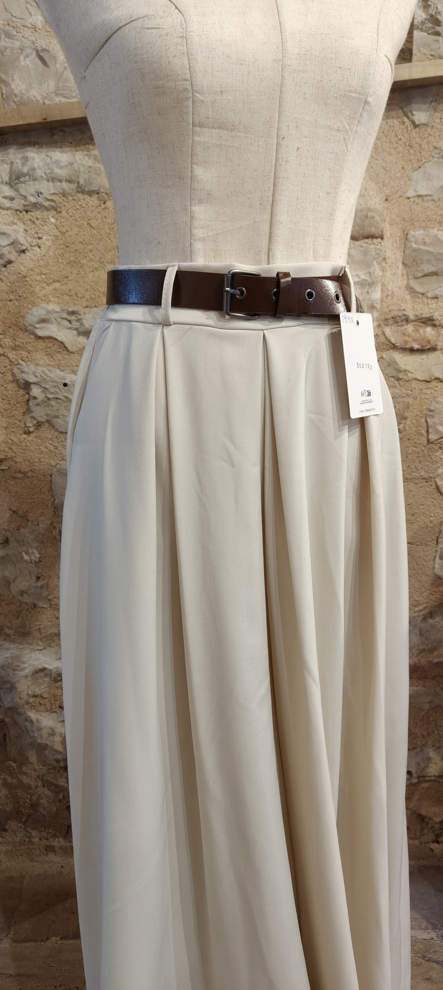 Panta palazzo beige