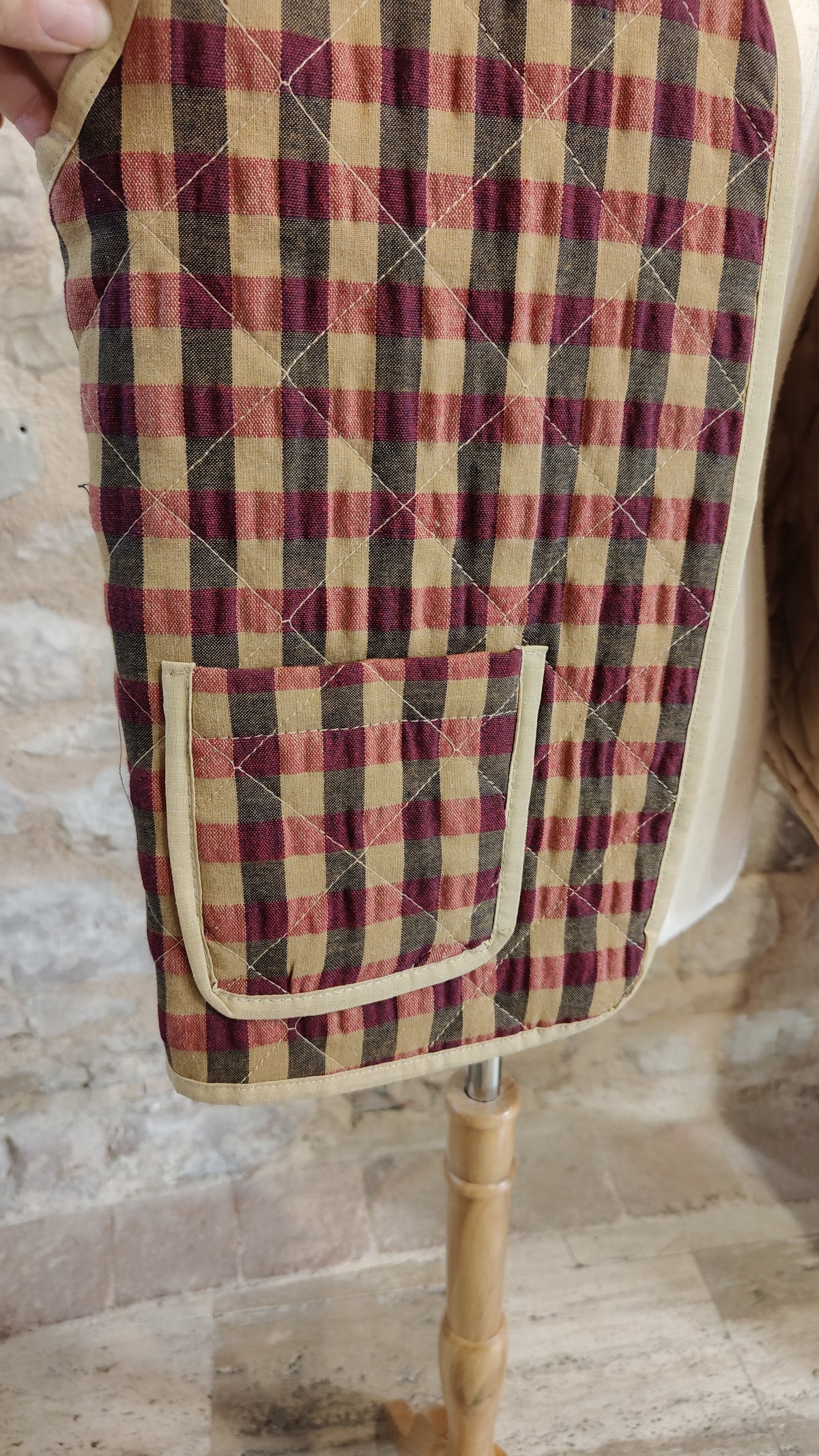 Gilet scacchetti (beige)