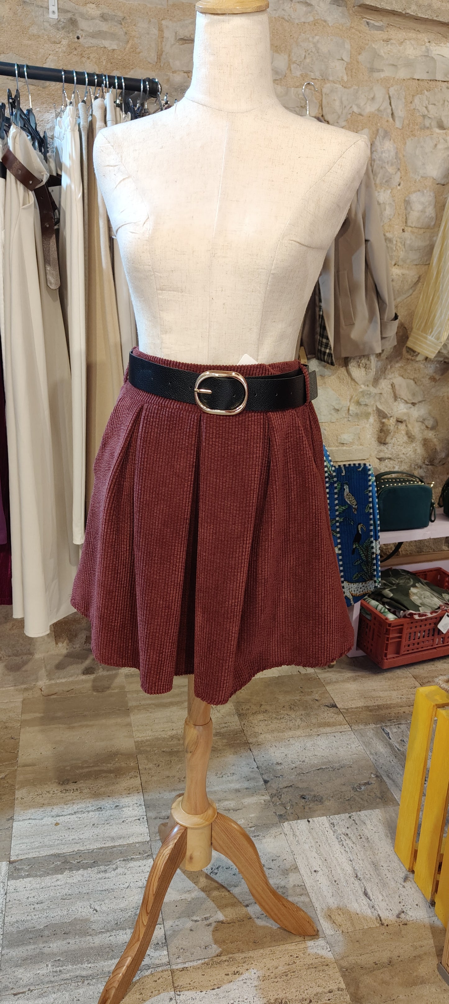 Minigonna bordeaux