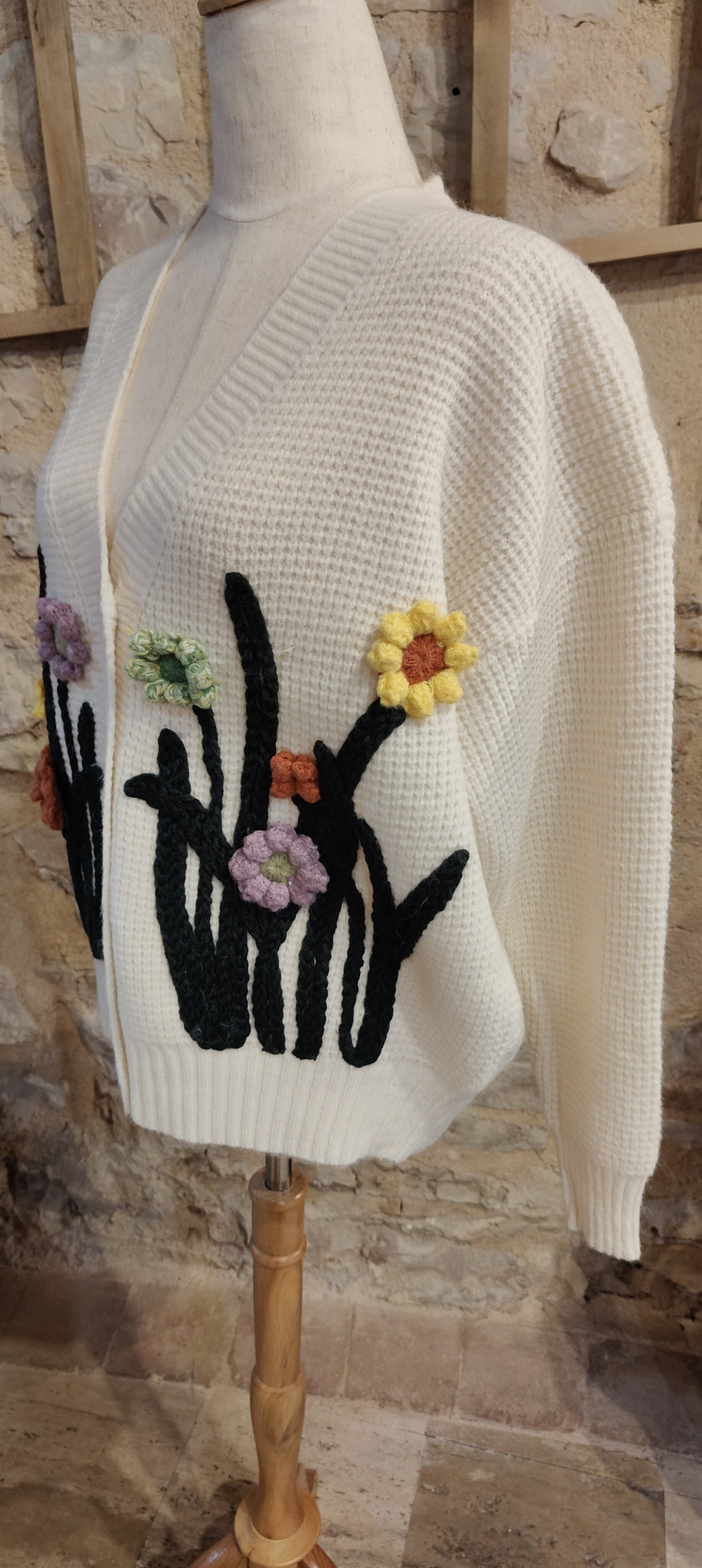 Cardigan fiori