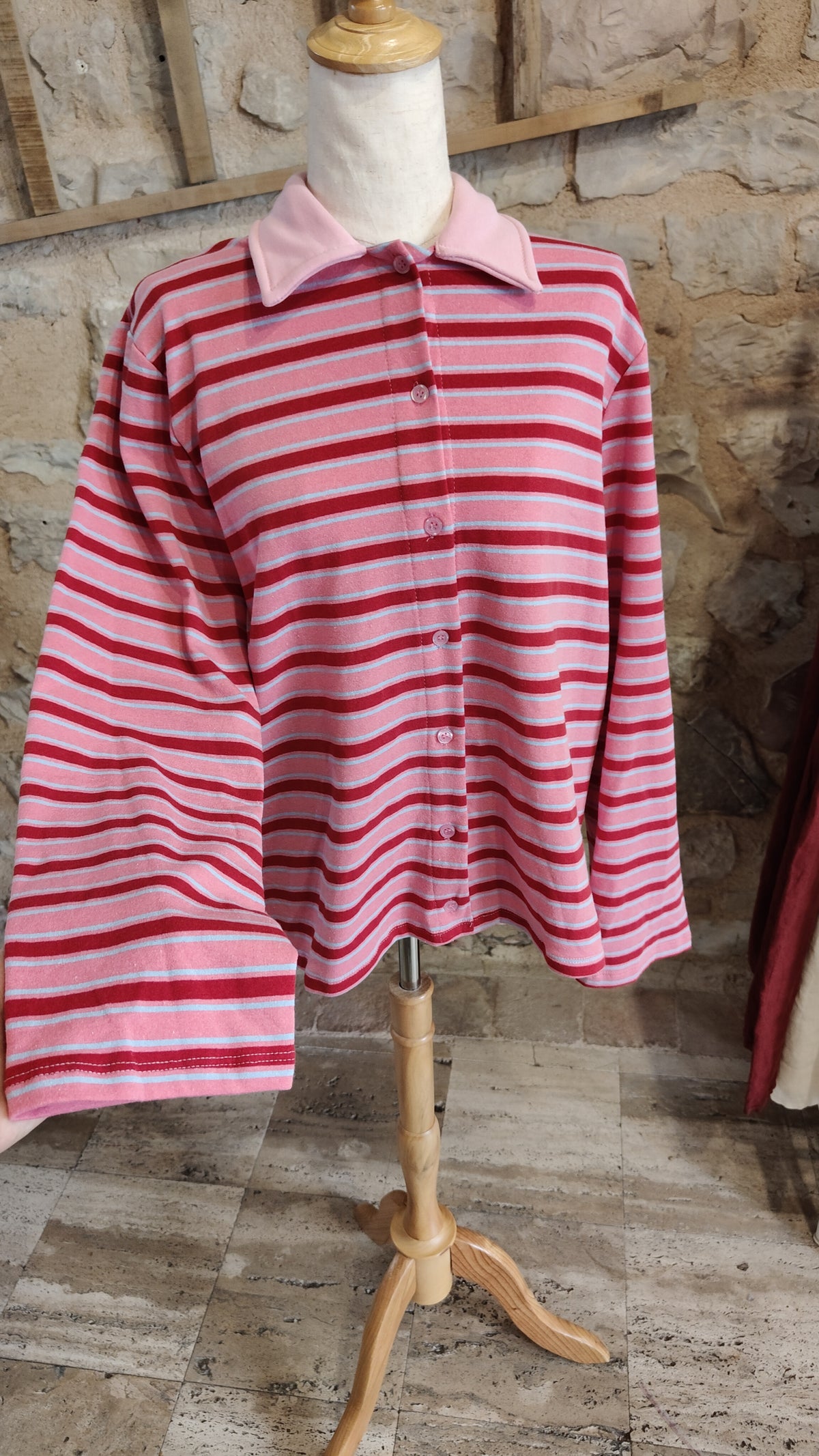 Maglia bottoni (rosa)