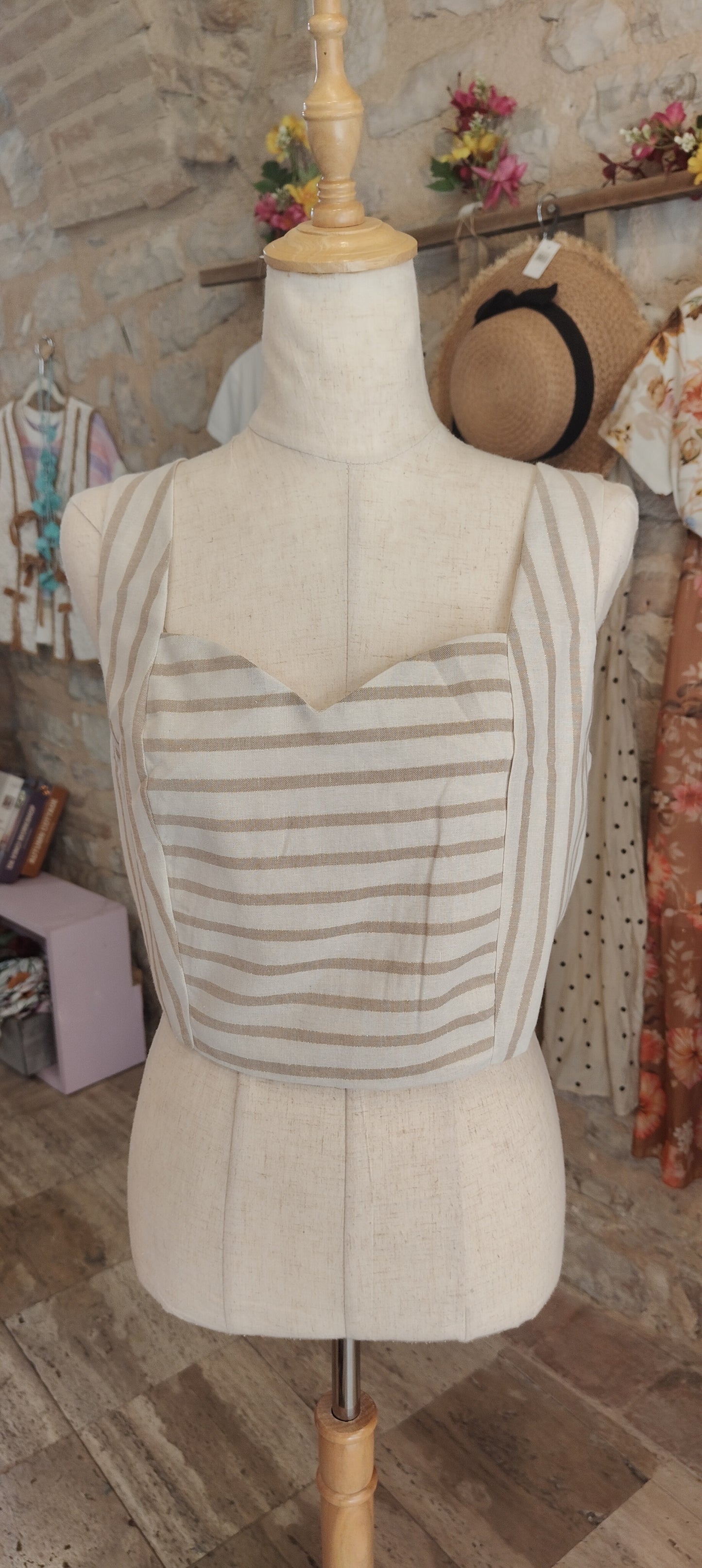 Top cuore (beige)