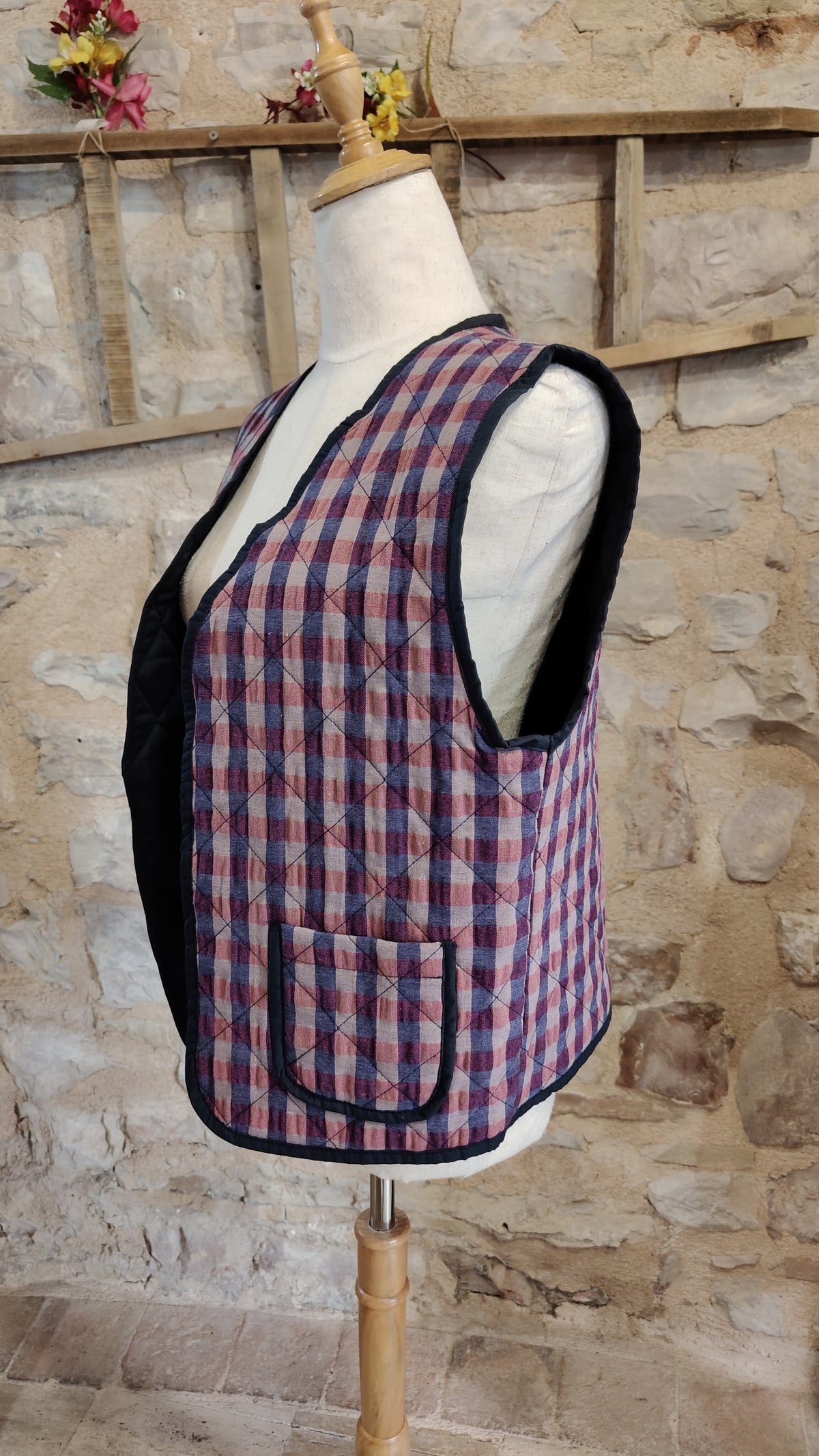 Gilet scacchetti (viola)